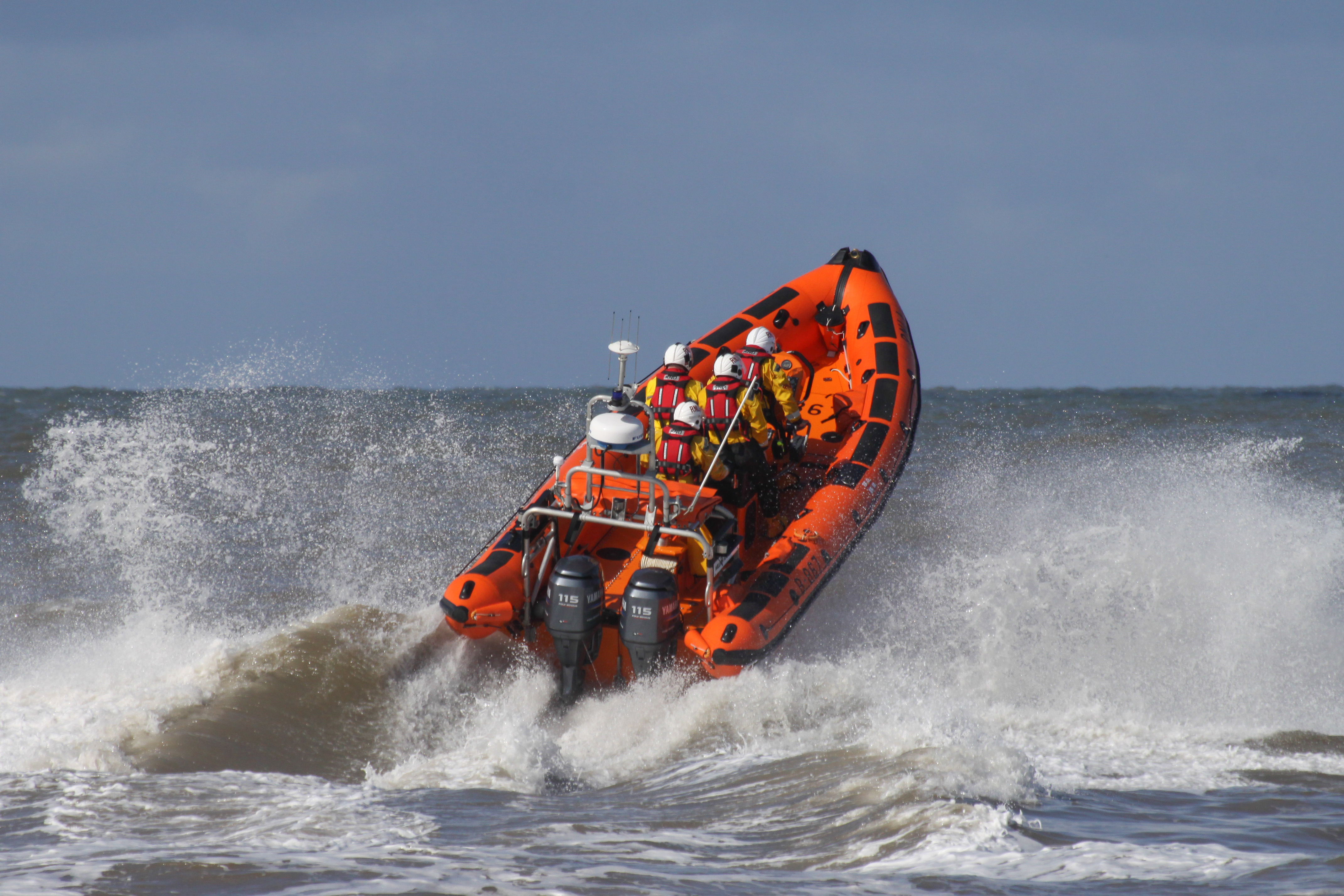 Blackpool's Atlantic 85 in surf.