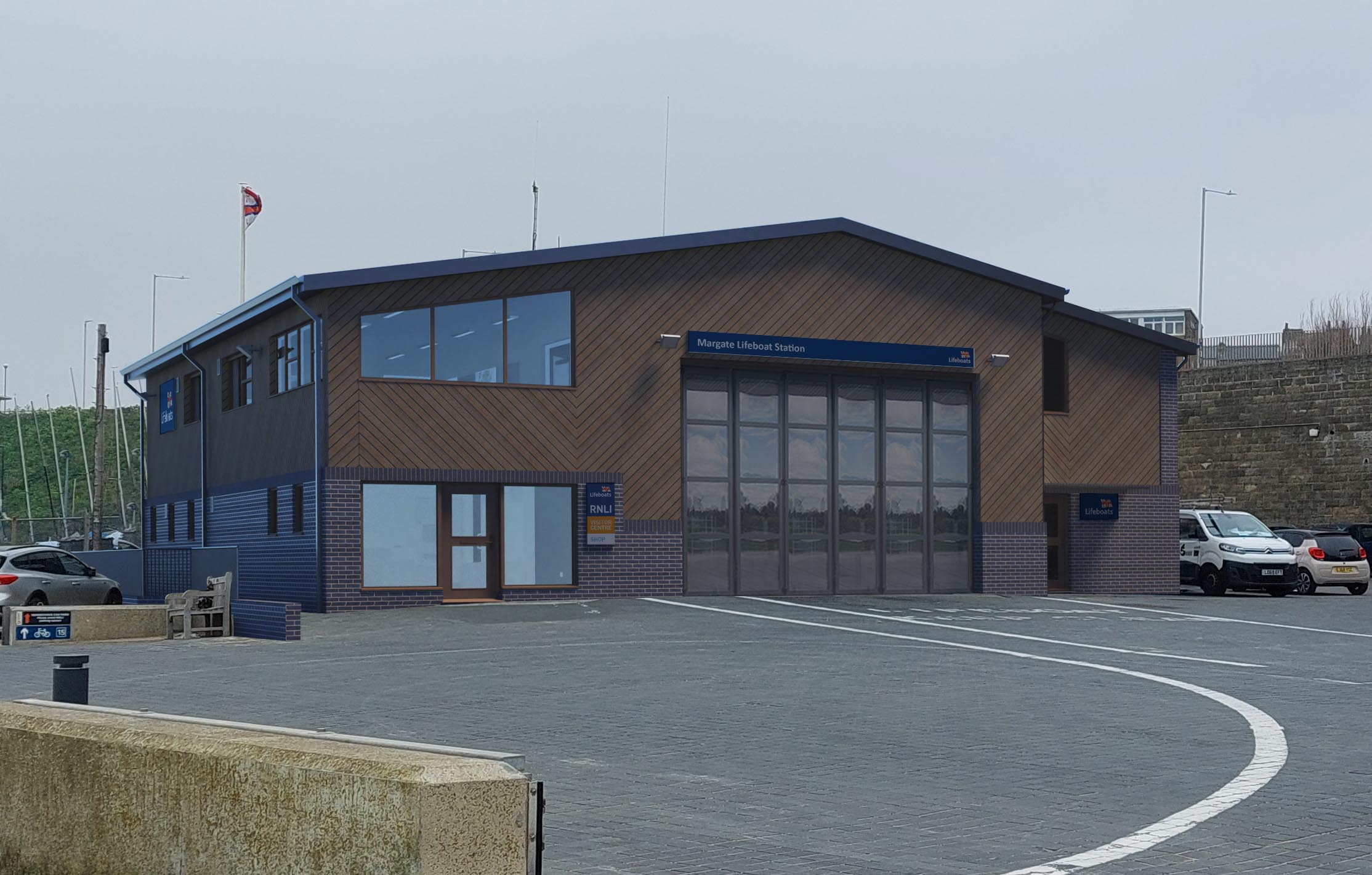 Computer image of Margate RNLI's new lifeboat station (RNLI)