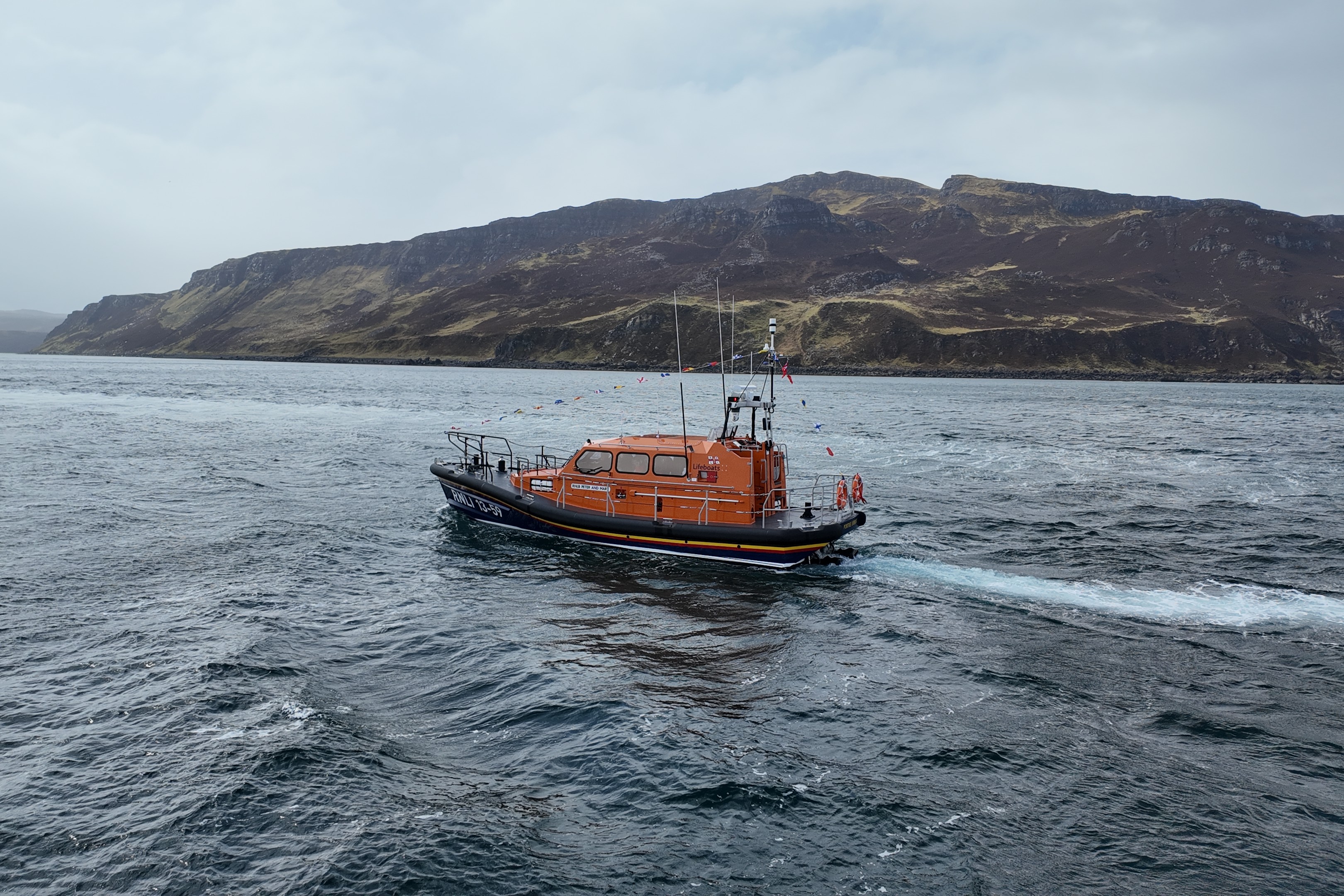 RNLB Peter and Mary arriving at Portree