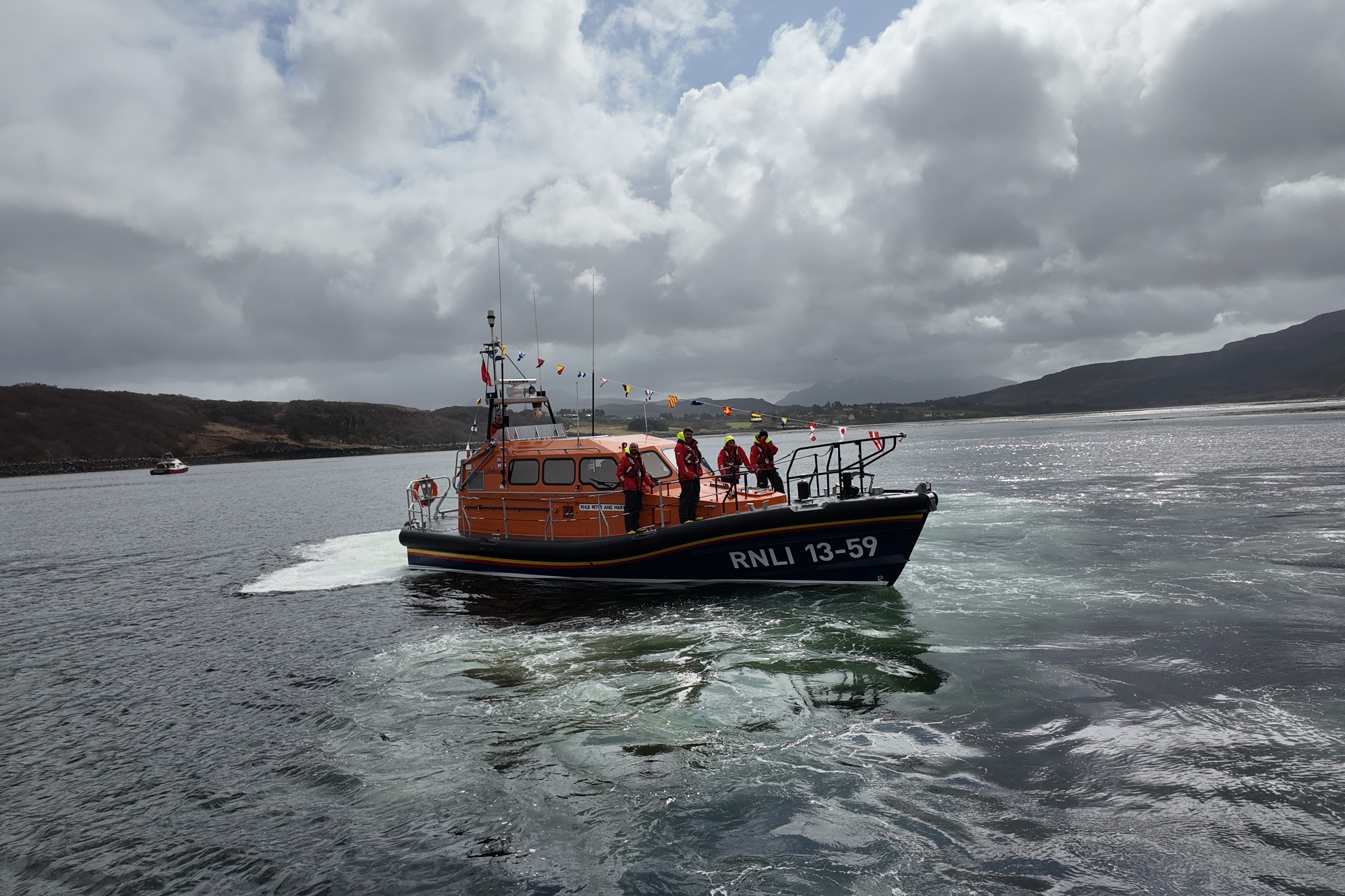 RNLB Peter and Mary arriving at Portree