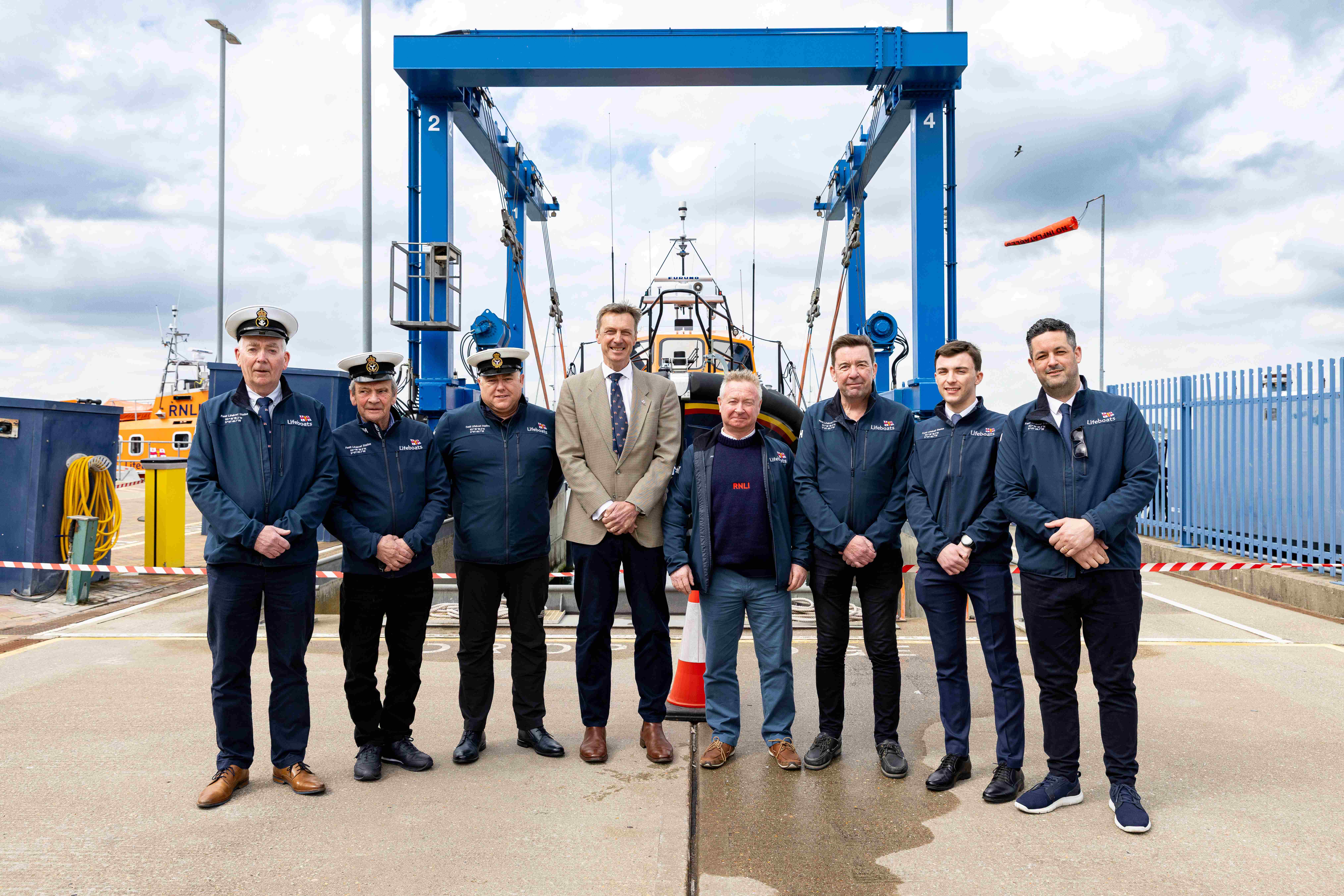 Fenit RNLI representatives attending the bell ringing ceremony pictured with Chief Executive Peter Sparkes
