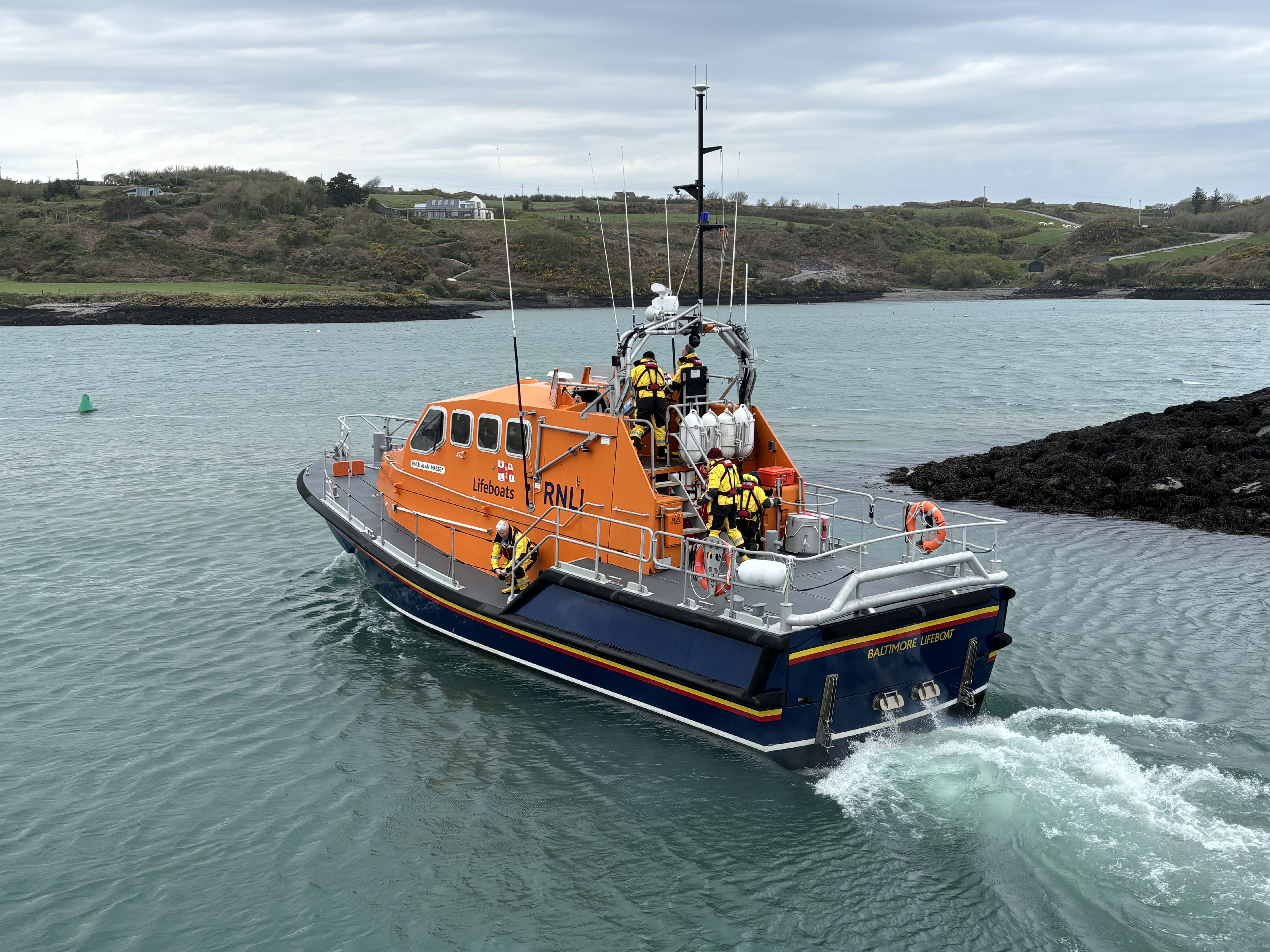 Baltimore RNLI launching on Friday 24 April