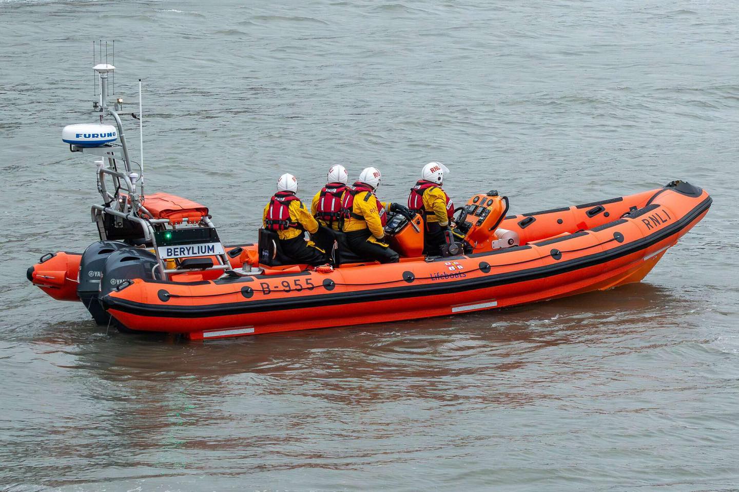 Newcastle RNLI's Atlantic 85 class lifeboat at sea
