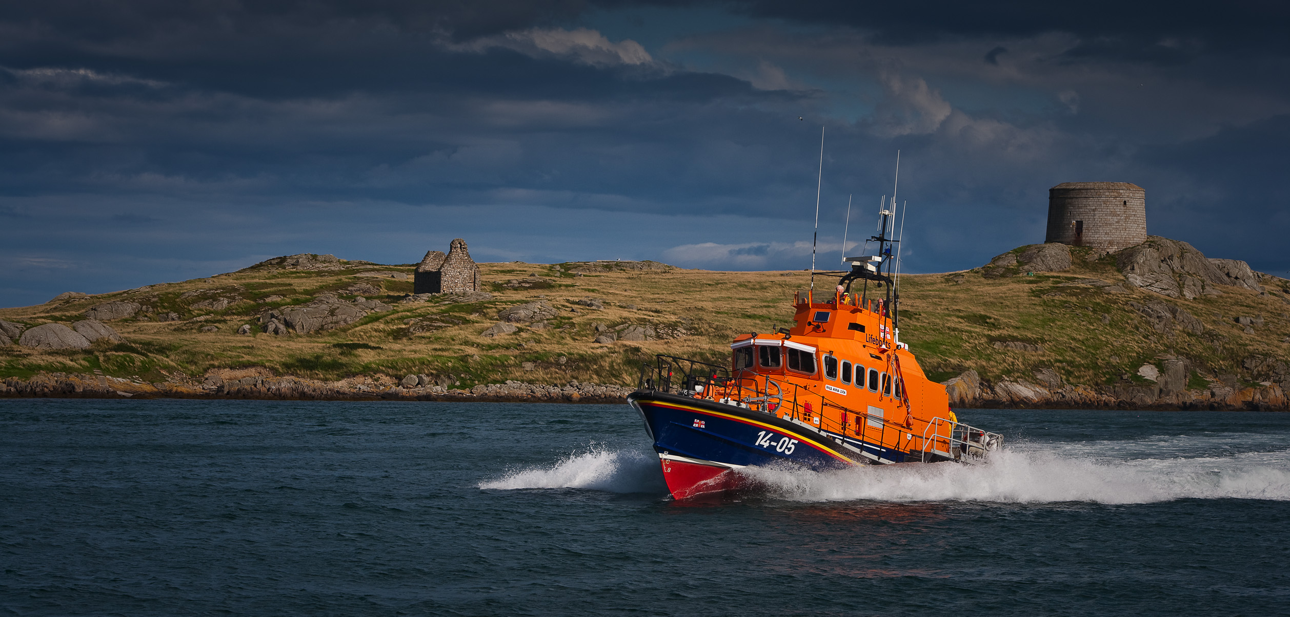 Dun Laoghaire RNLI's all-weather lifeboat at sea
