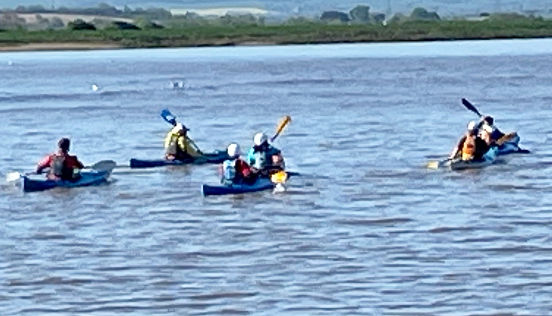 Kayaks involved with the exercise