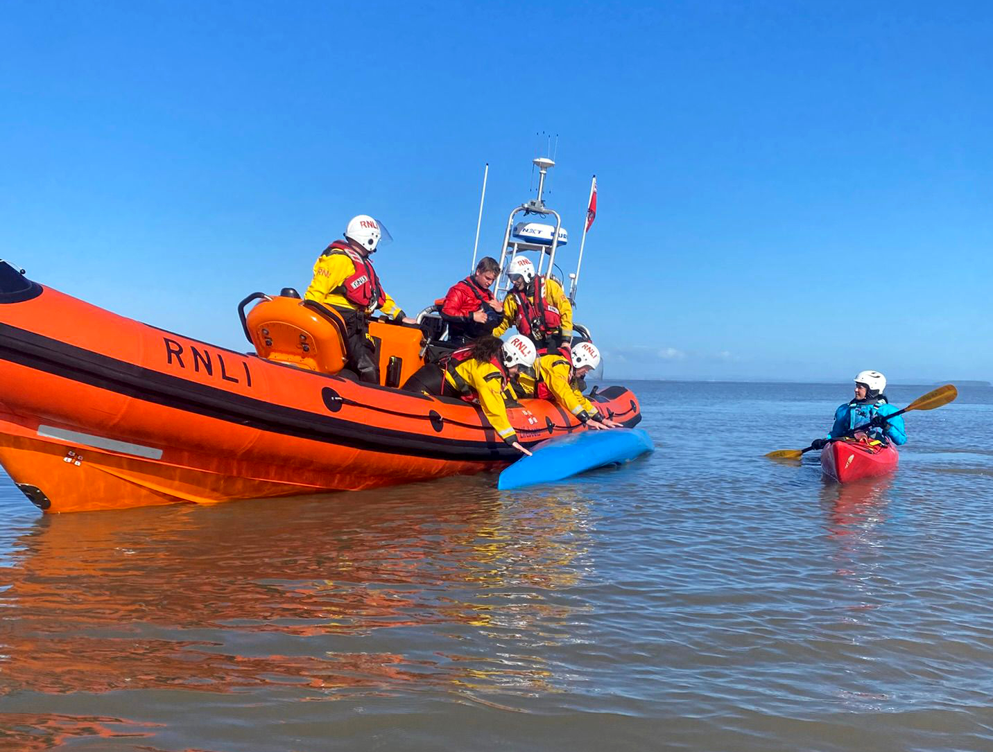 A training rescue during the exercise