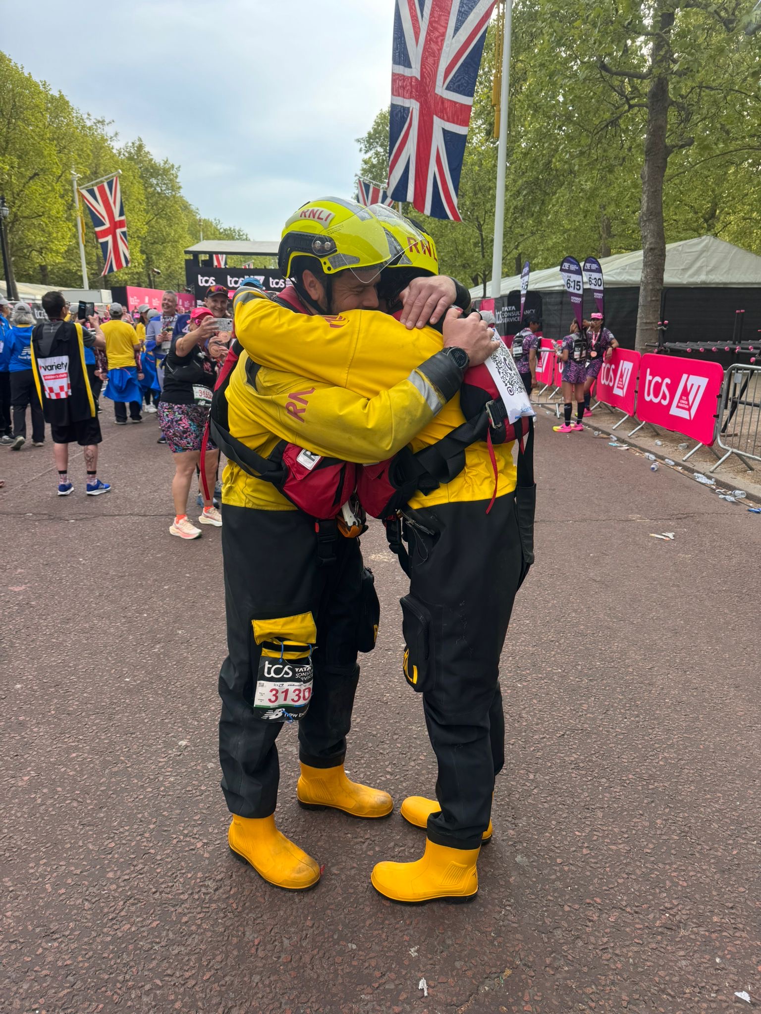 Dan and Nathan at the finish line
