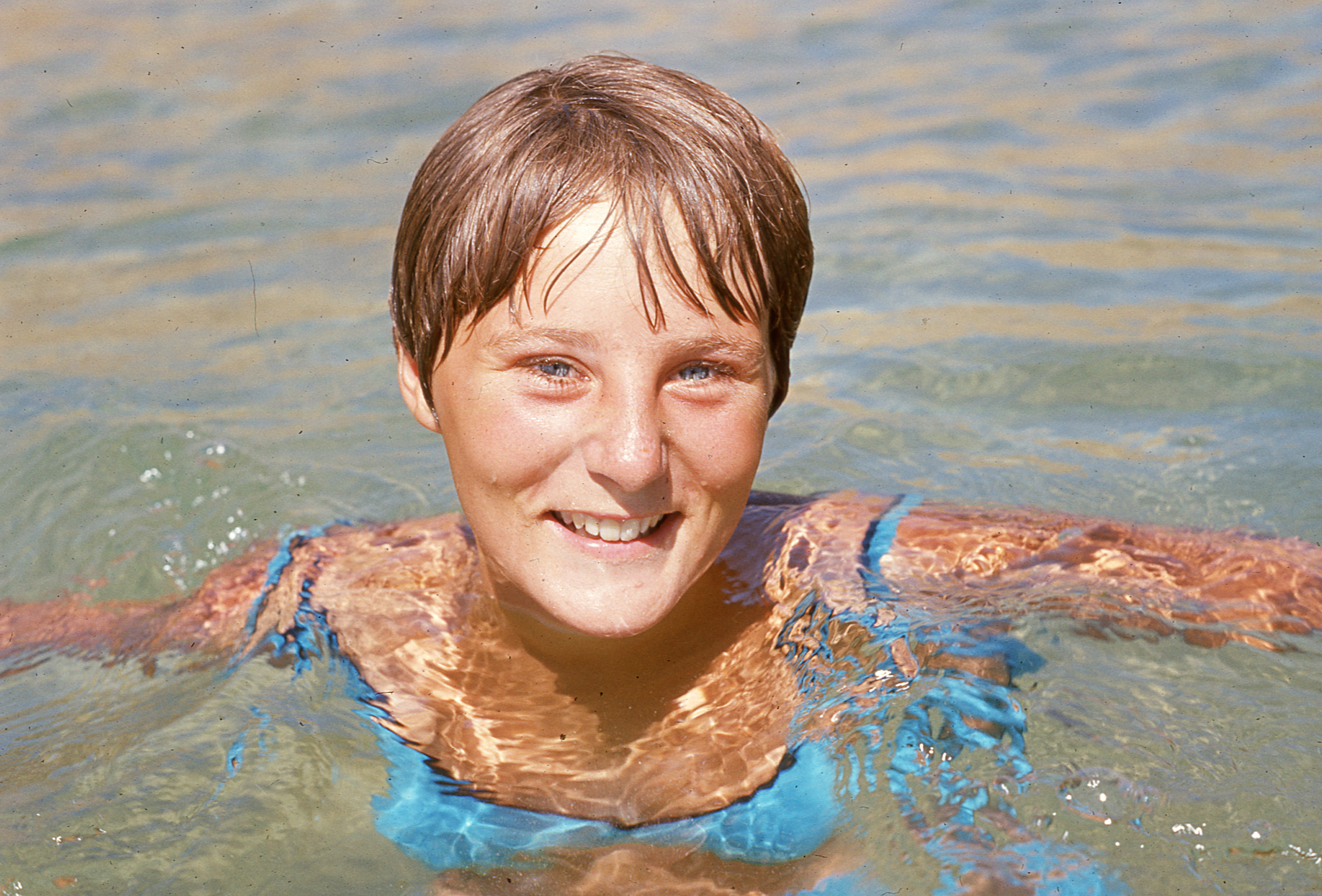 Teenage girl swimming