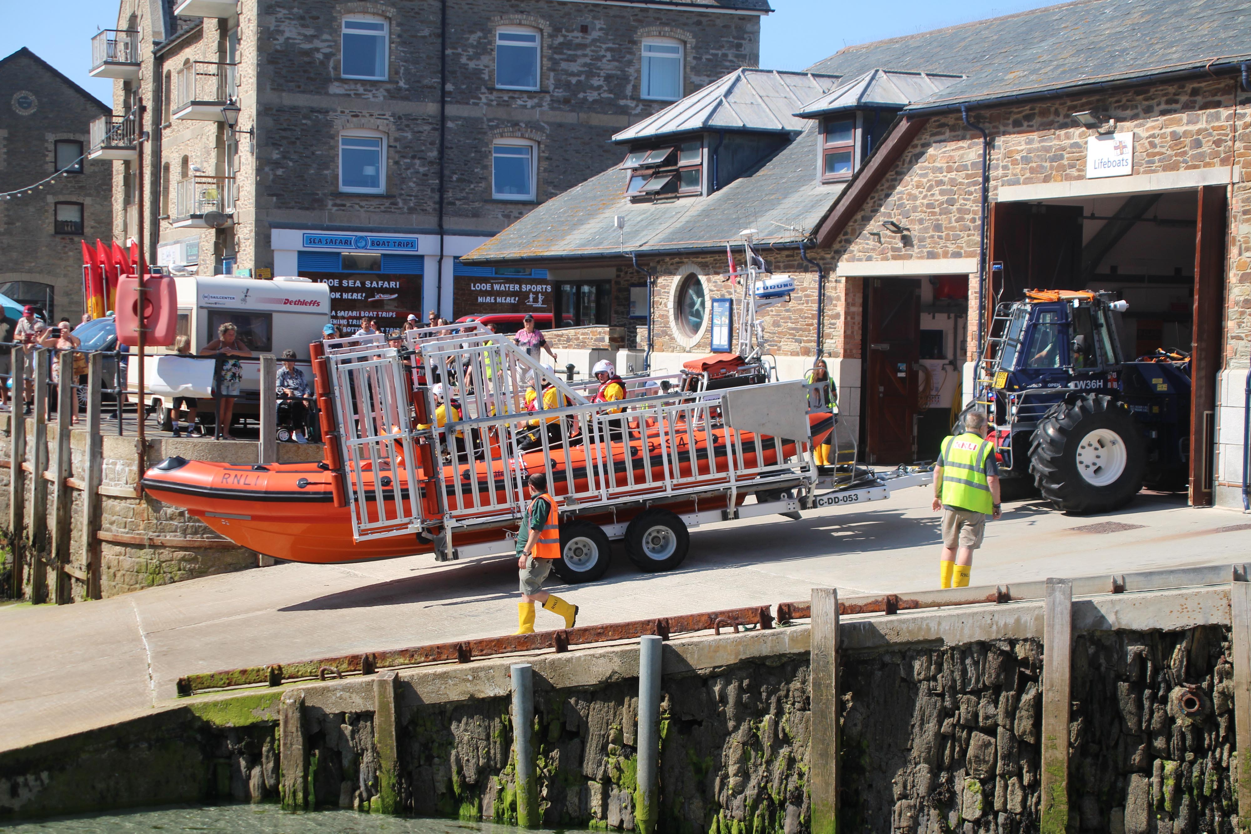 Launching the charity’s relief Atlantic 85, B-946, Spirit of Cooperation 