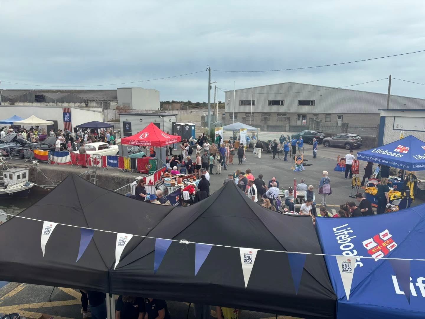 Overview of Arklow RNLI open day stands