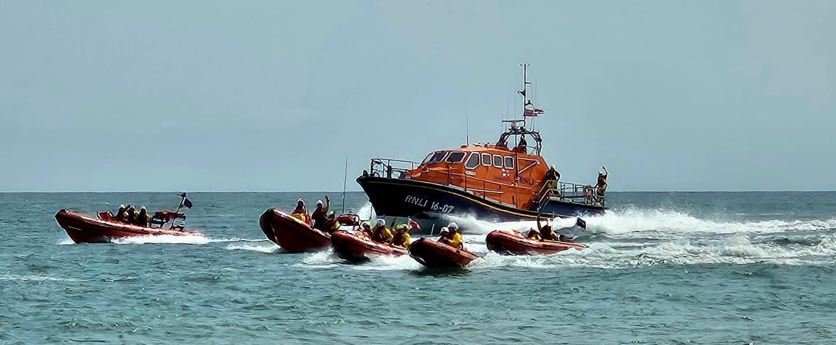 All Six Lifeboats doing their display
