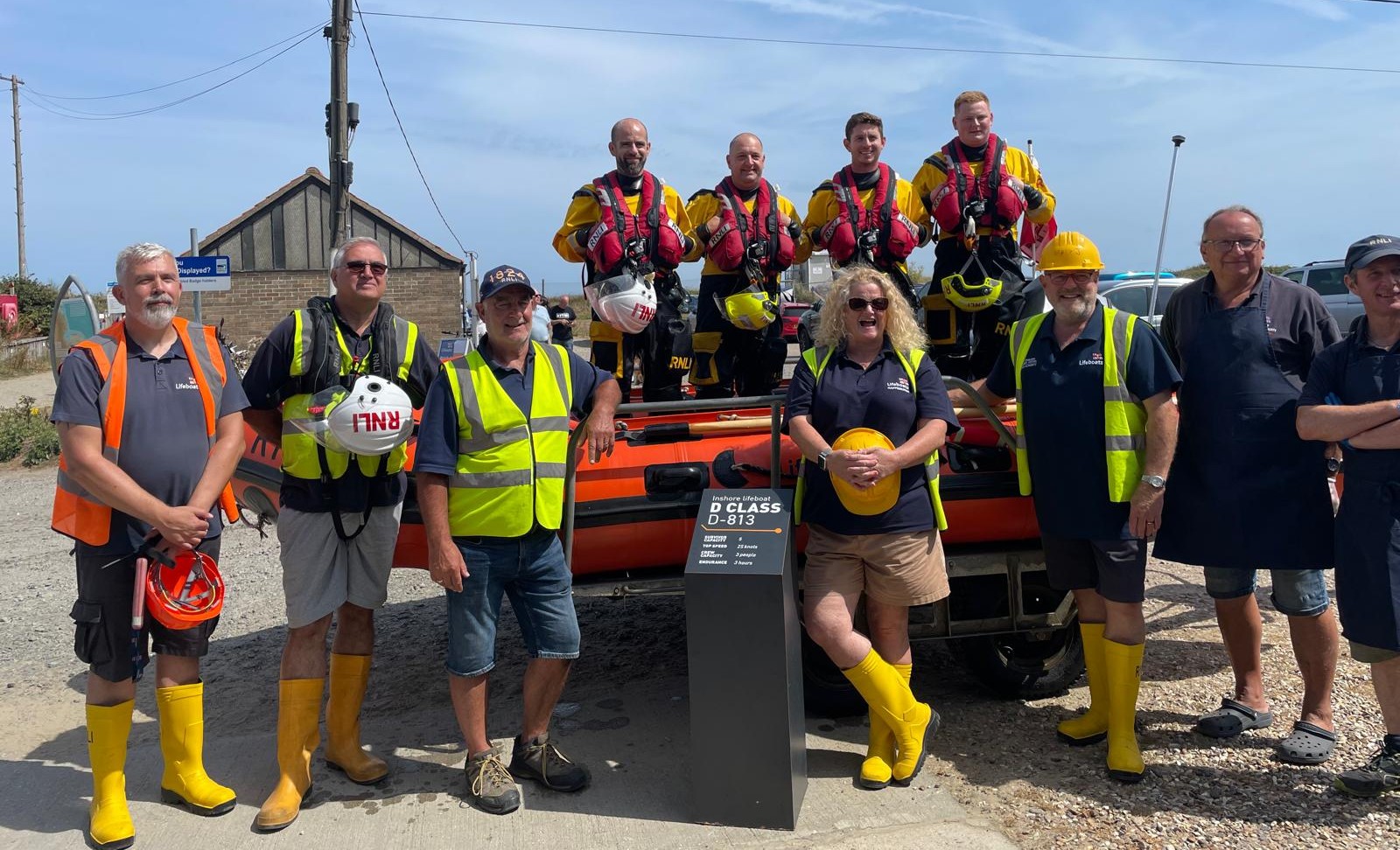 Crew and shore crew ready for action on Open Day