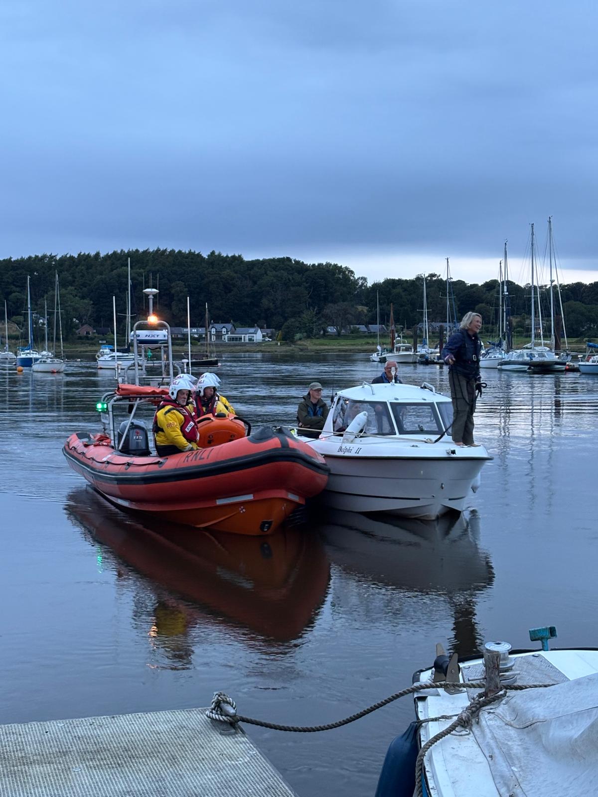 Sheila Stenhouse returning boat to mooring on marina 