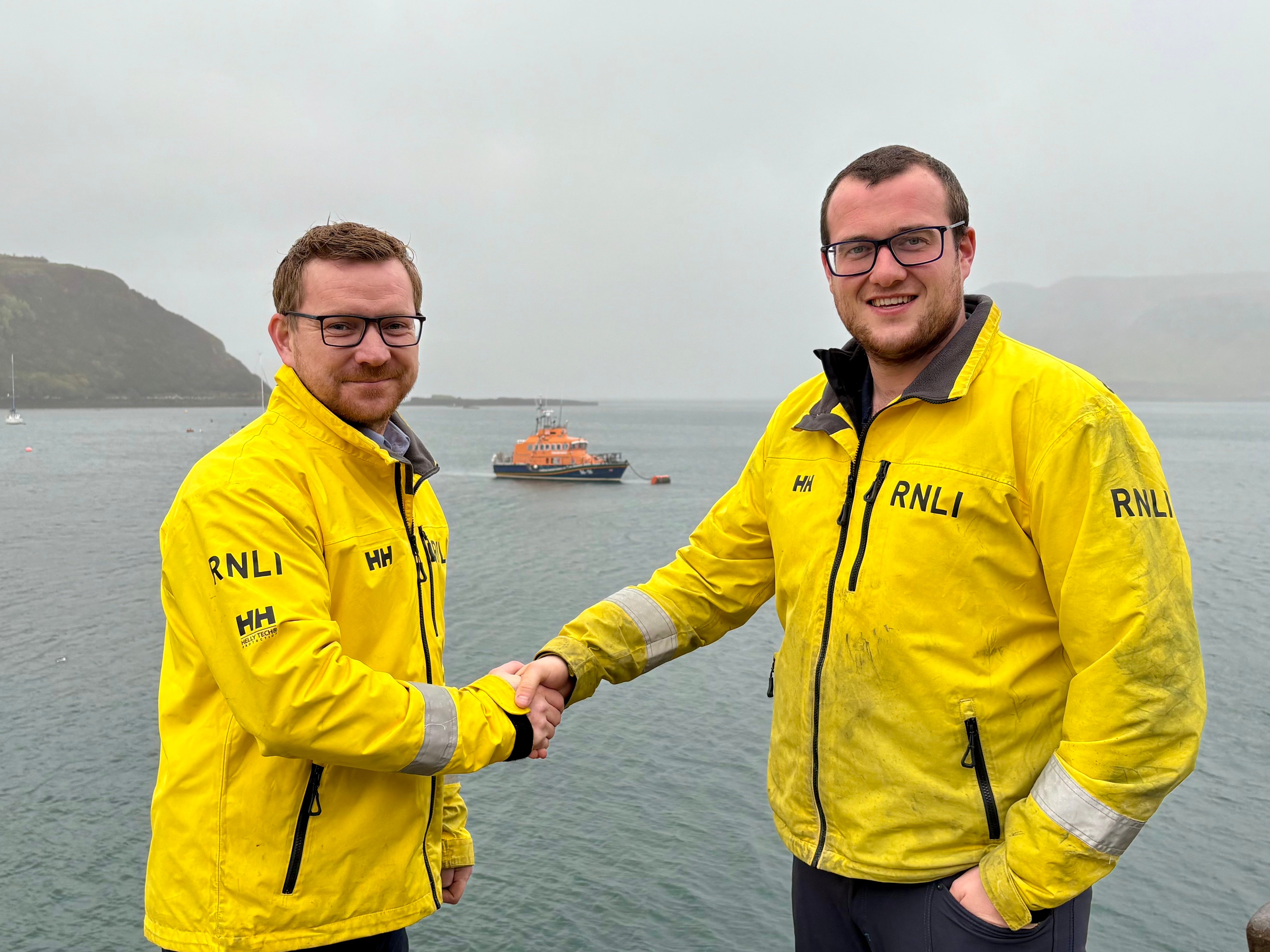 David and John's sons, Iain and Stuart, who also serve on the current RNLI crew.