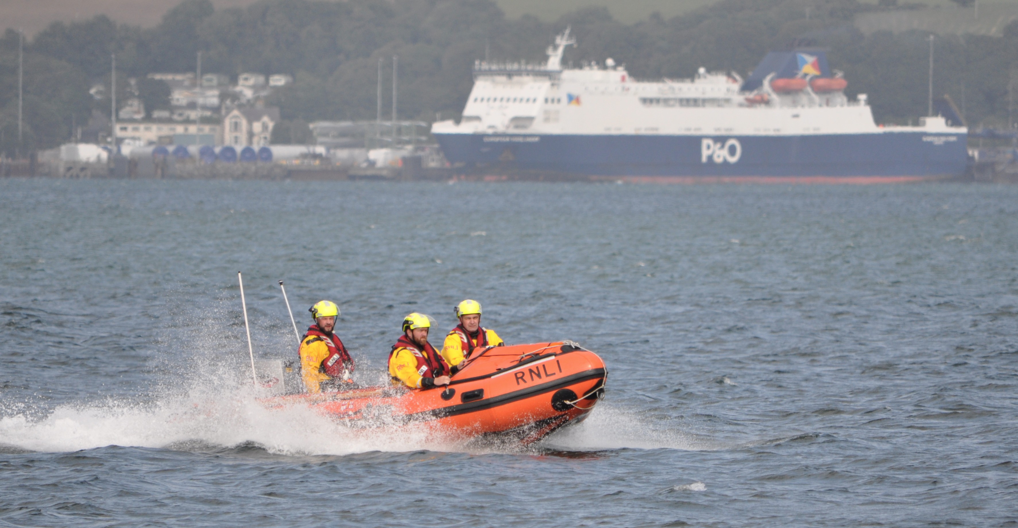 Stranraer D class lifeboat in action