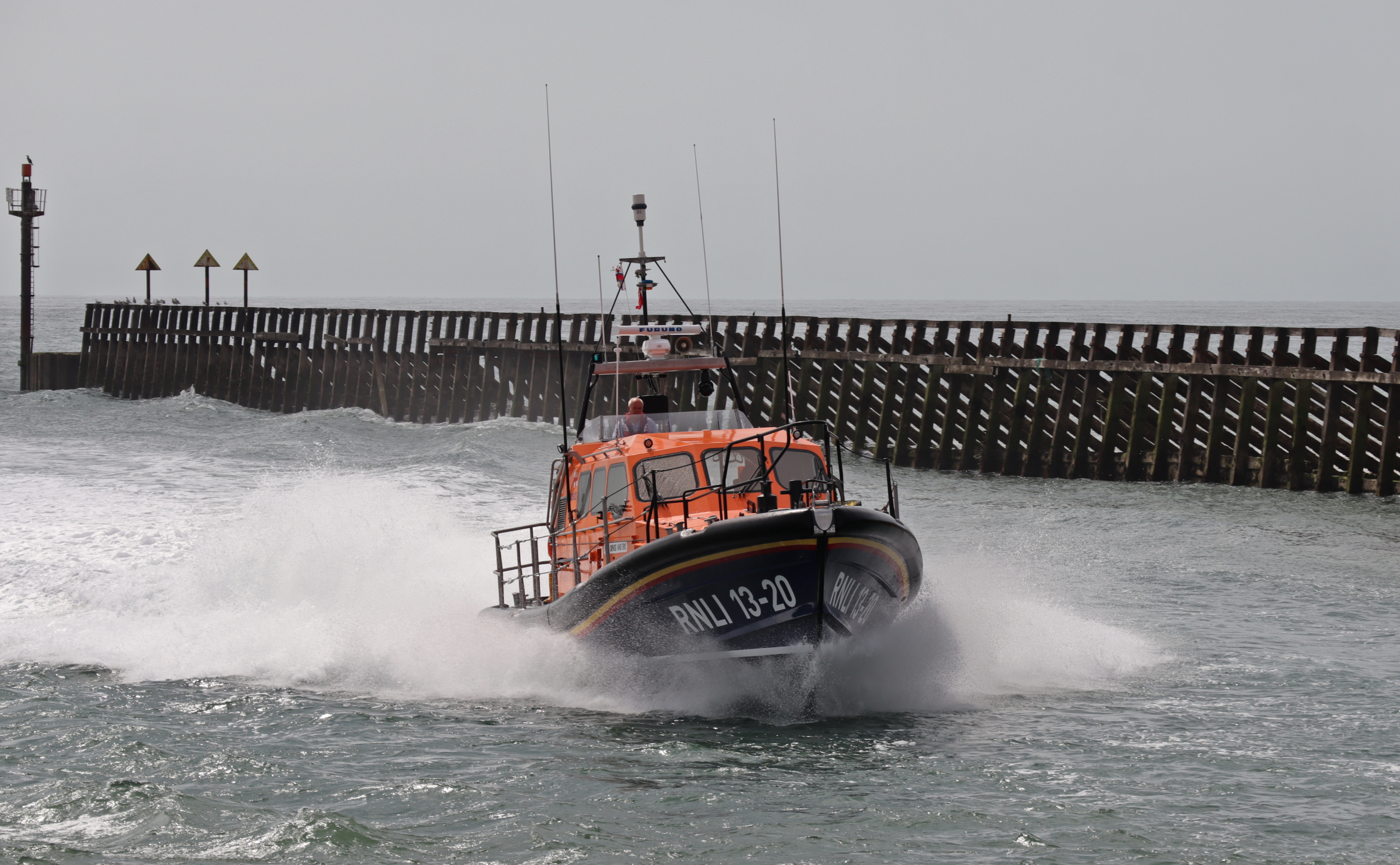 An all-weather lifeboat on the water