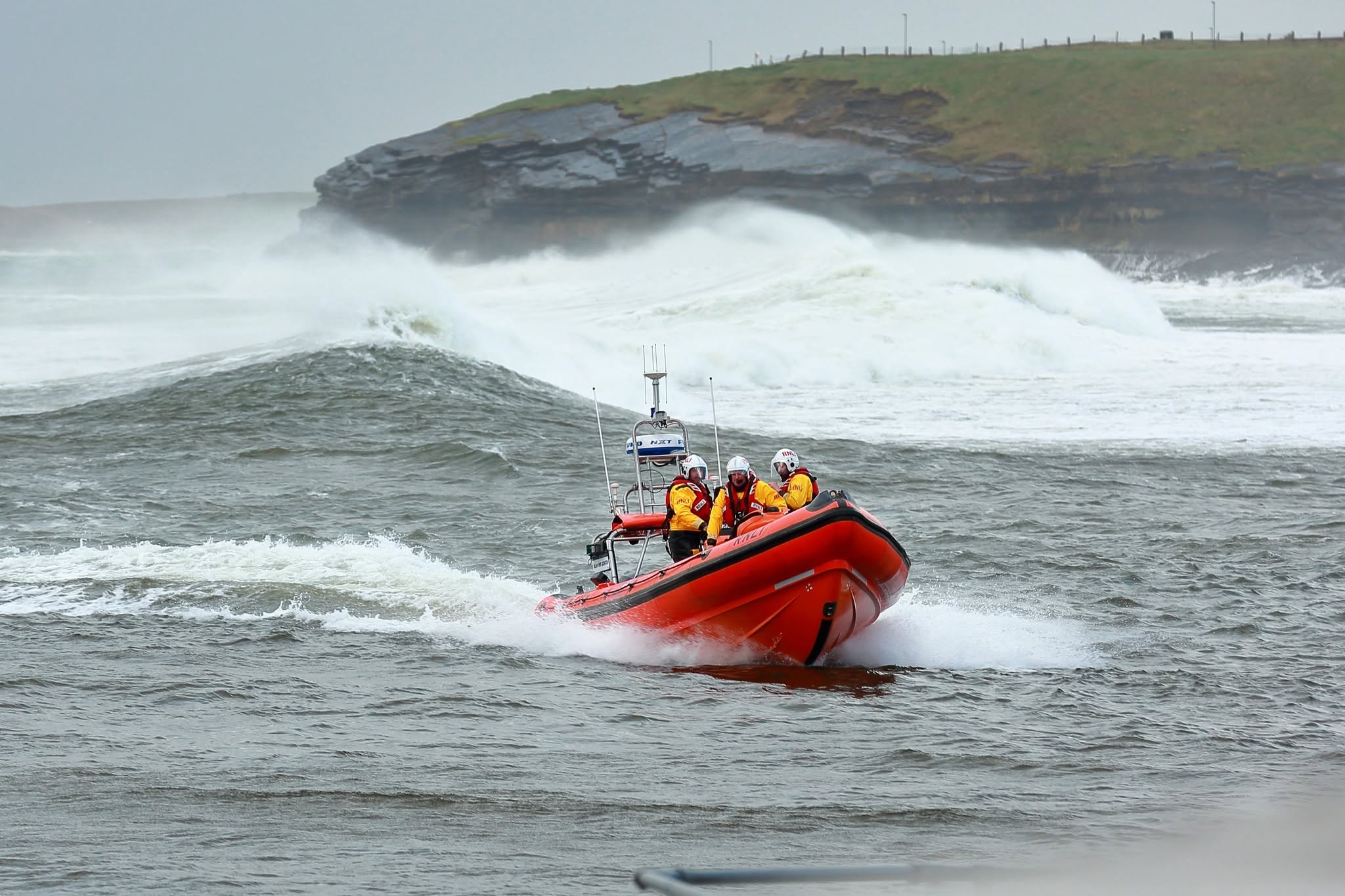 Bundoran RNLI's inshore lifeboat at sea