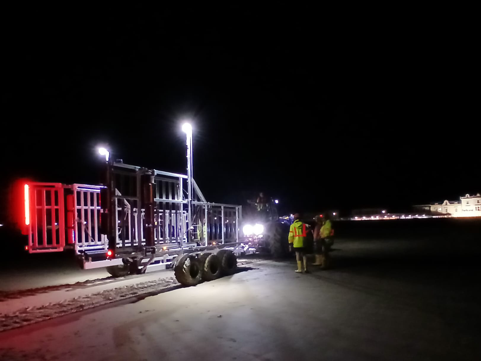 Burnham's launch trailor and tractor on the beach