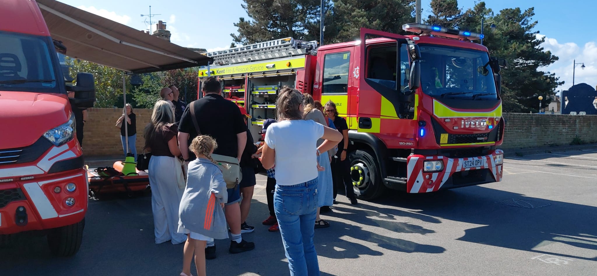 :The Whitstable fire engines were popular during Emergency Day at Whitstable RNLI.