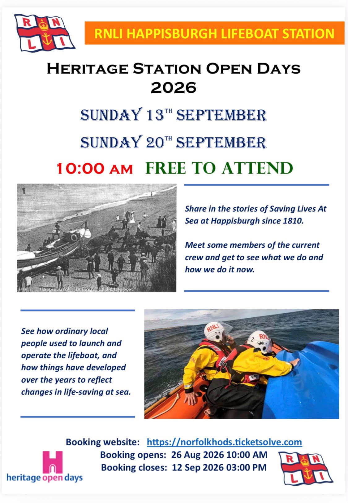 Heritage Station Open Day Happisburgh Poster