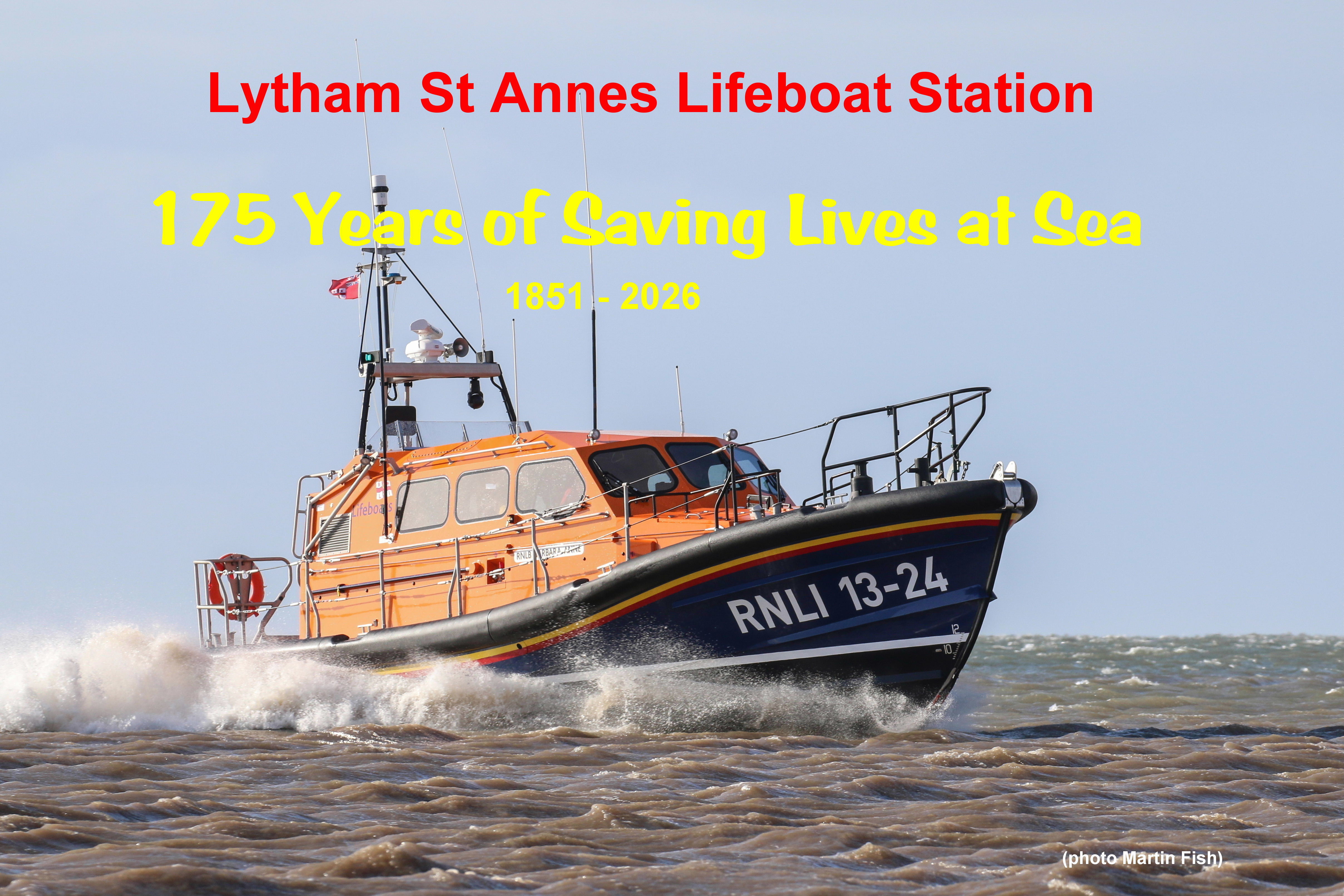 a Shannon class LIfeboat speeds through the water