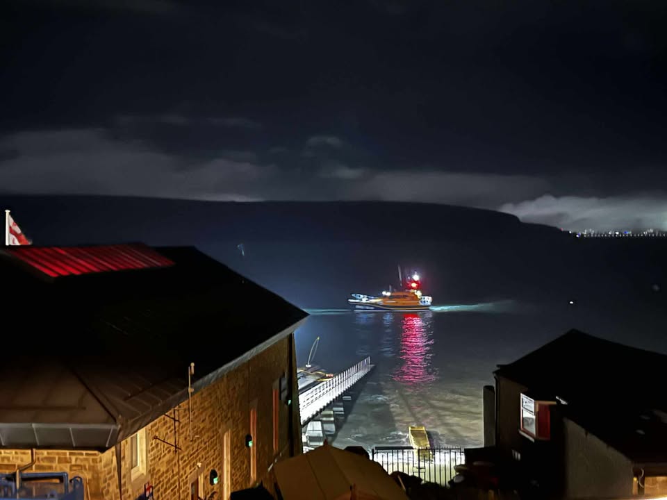 Swanage all-weather lifeboat returning to Swanage Lifeboat Station
