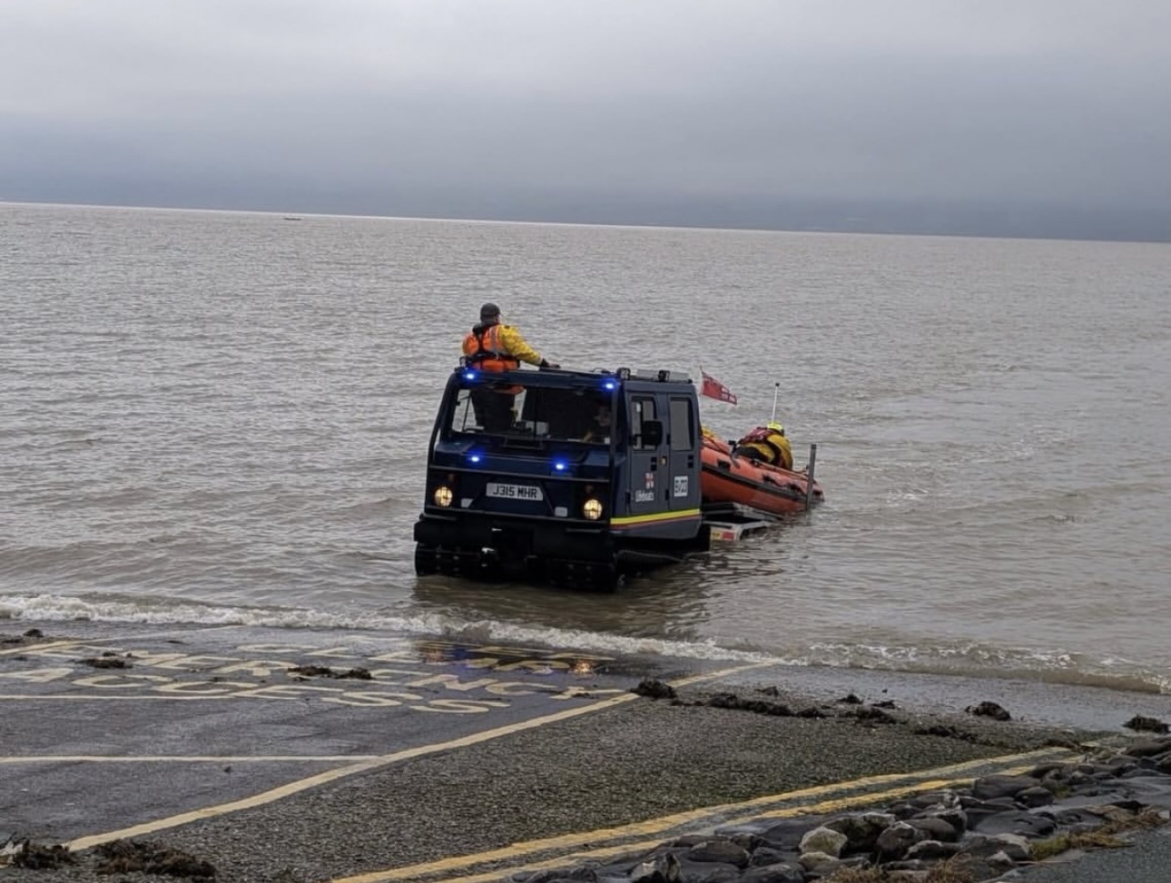The BV launch vehicle and D class lifeboat can be seen recovering. 