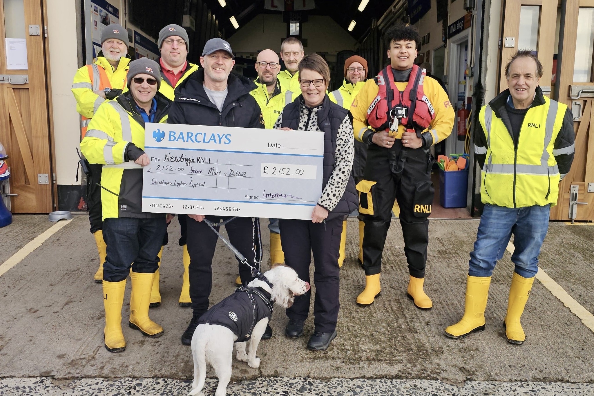 Group picture of donation