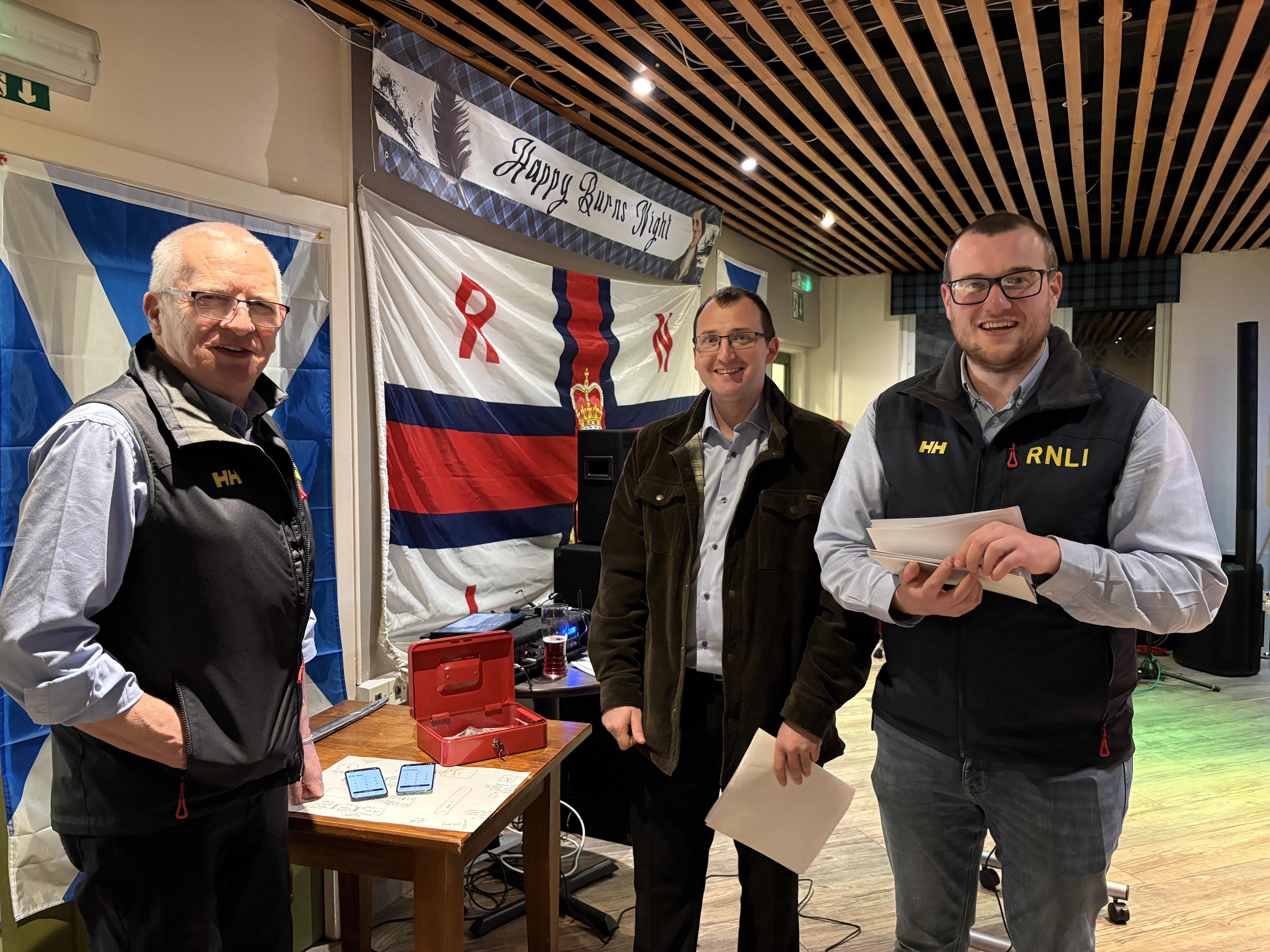 Portree RNLI crew pictured at the Burns Night