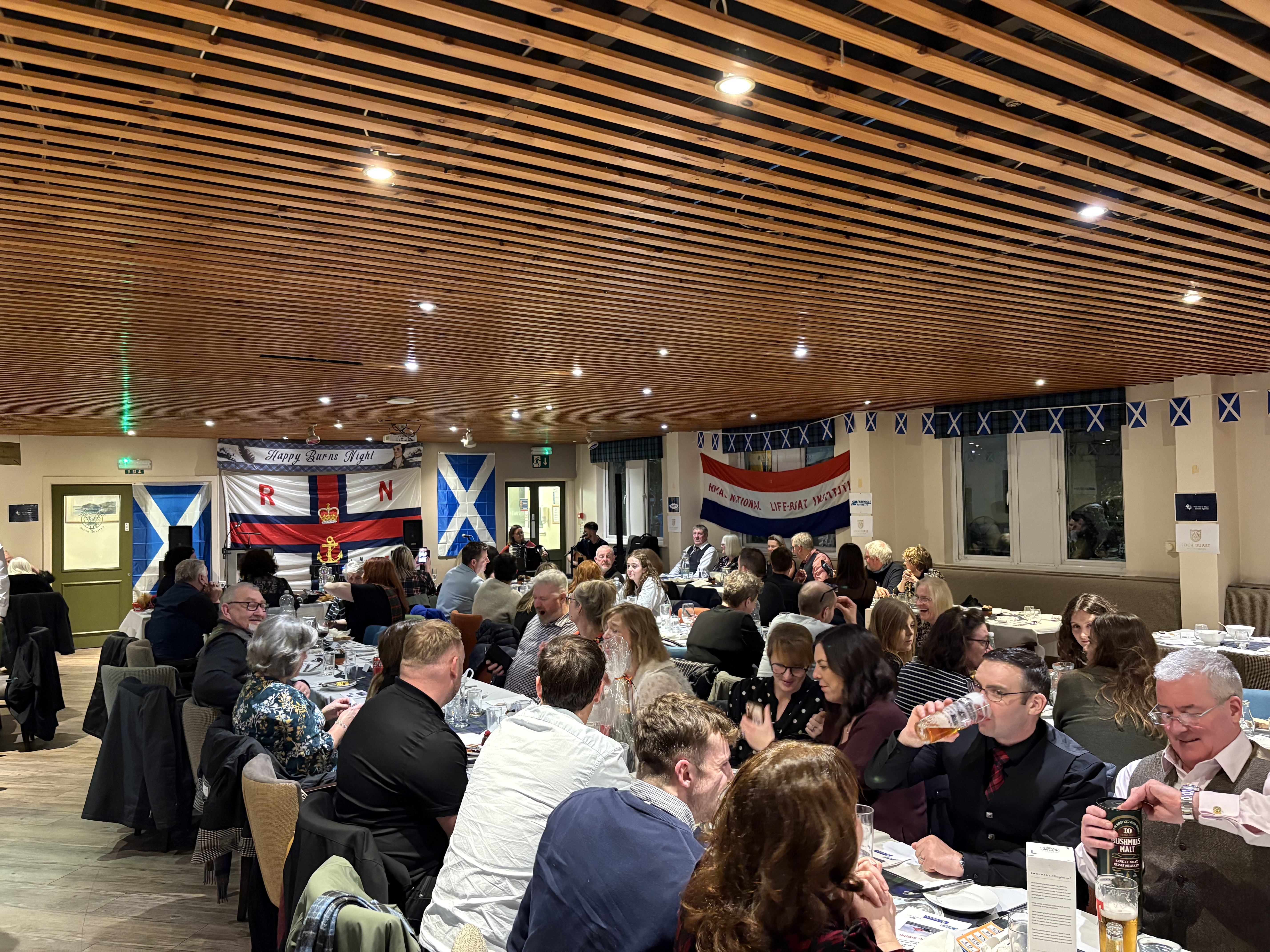 Guests enjoying the Portree RNLI Burns Night