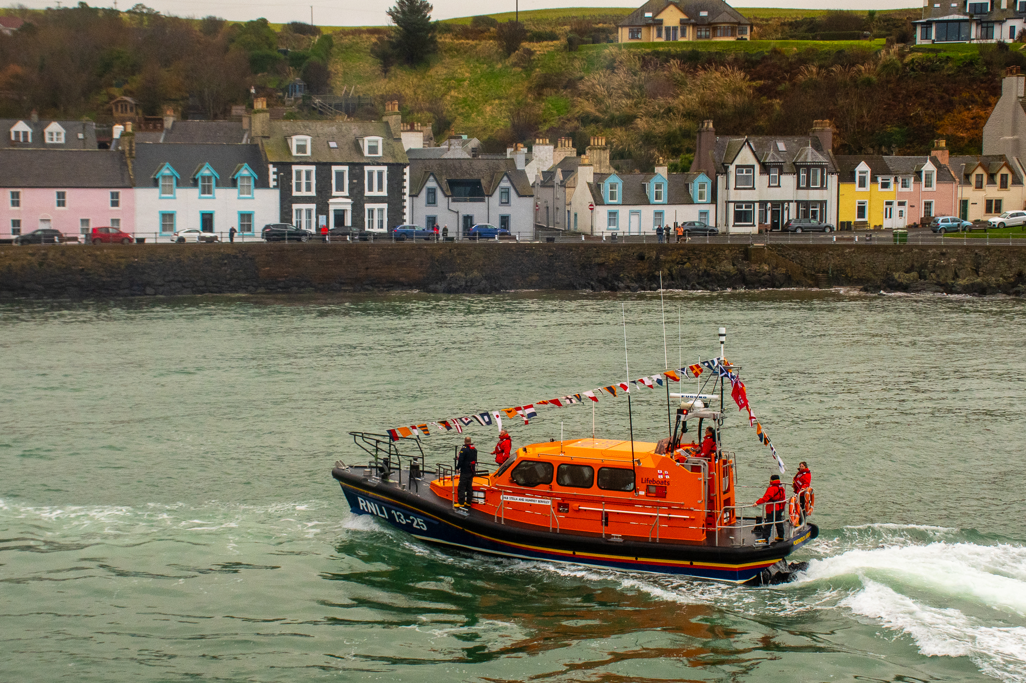 A file picture of Portpatrick’s all-weather Shannon class lifeboat Stella and Humfrey Berkeley arriving in 2023.
