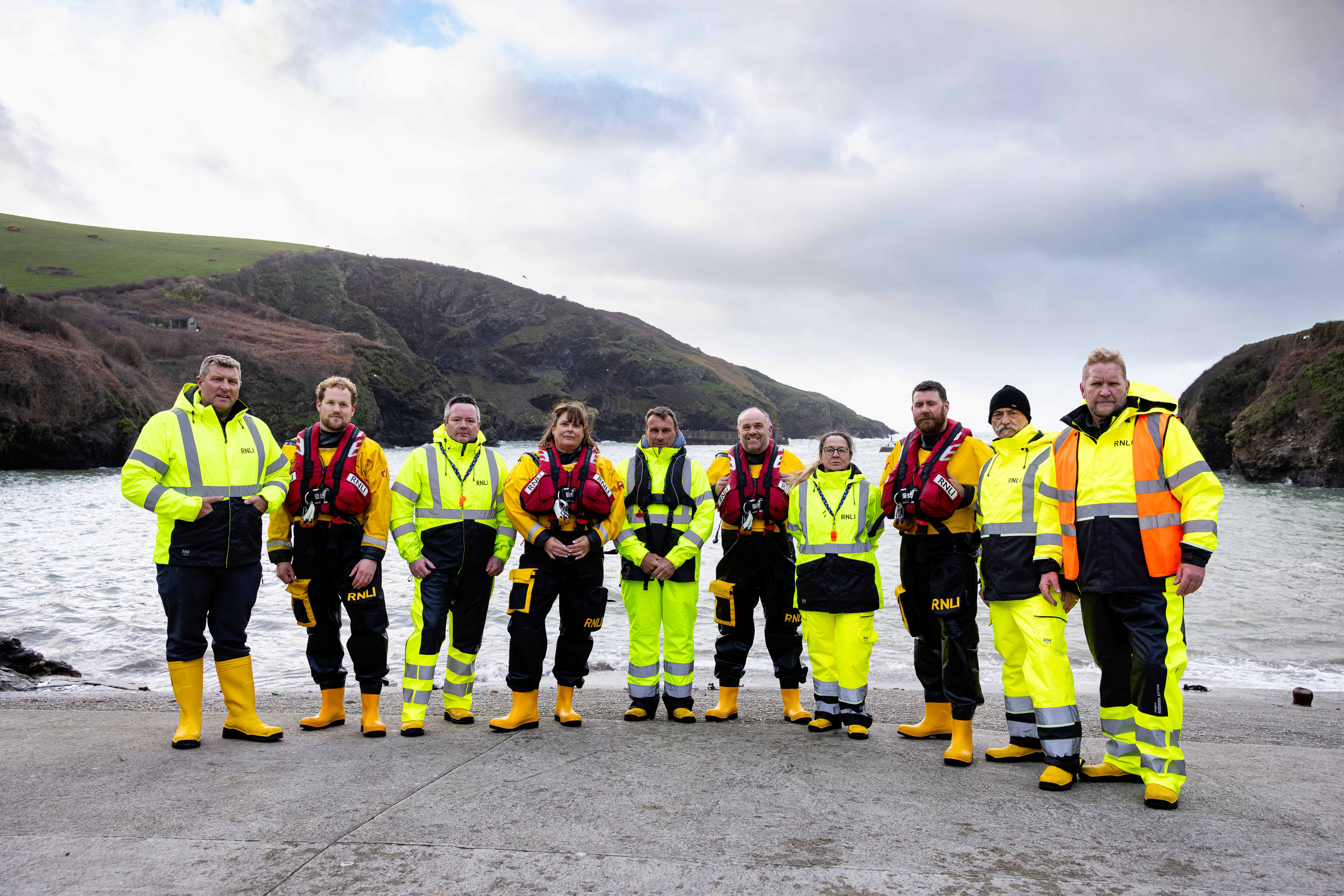 Group shot of Port Isaac RNLI volunteers