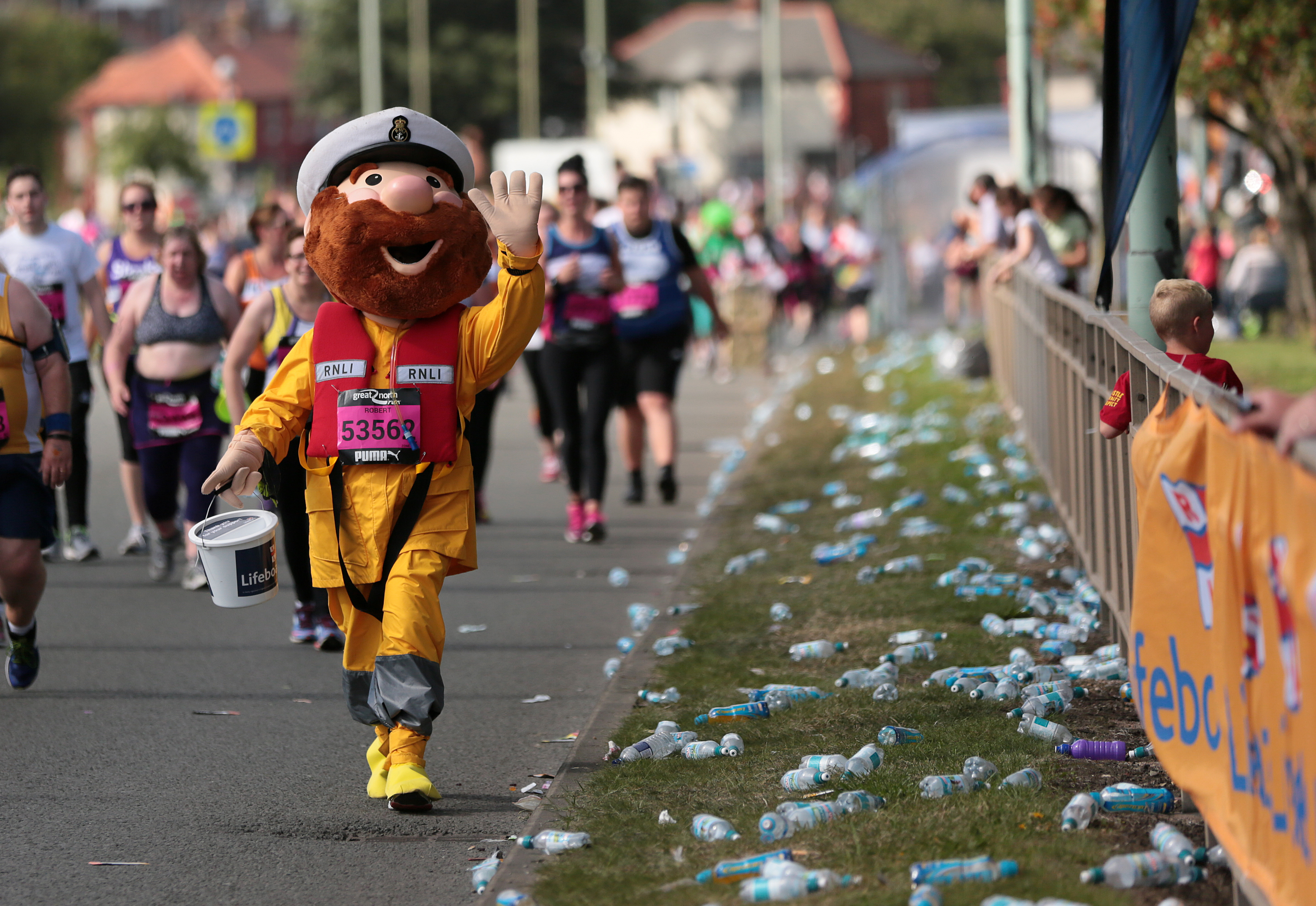 Runners taking part in the Great North Run