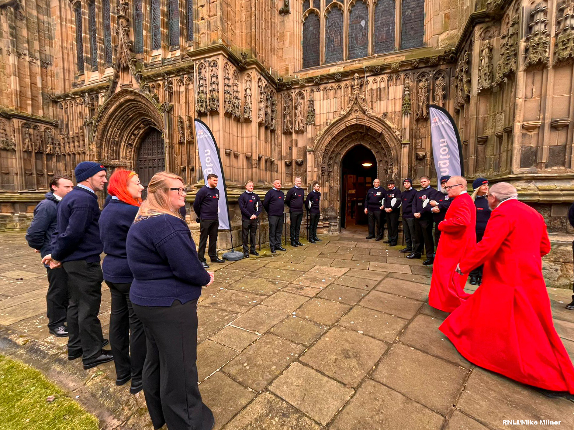 Bridlington RNLI Volunteers at last years service at Bridlington Priory Church.