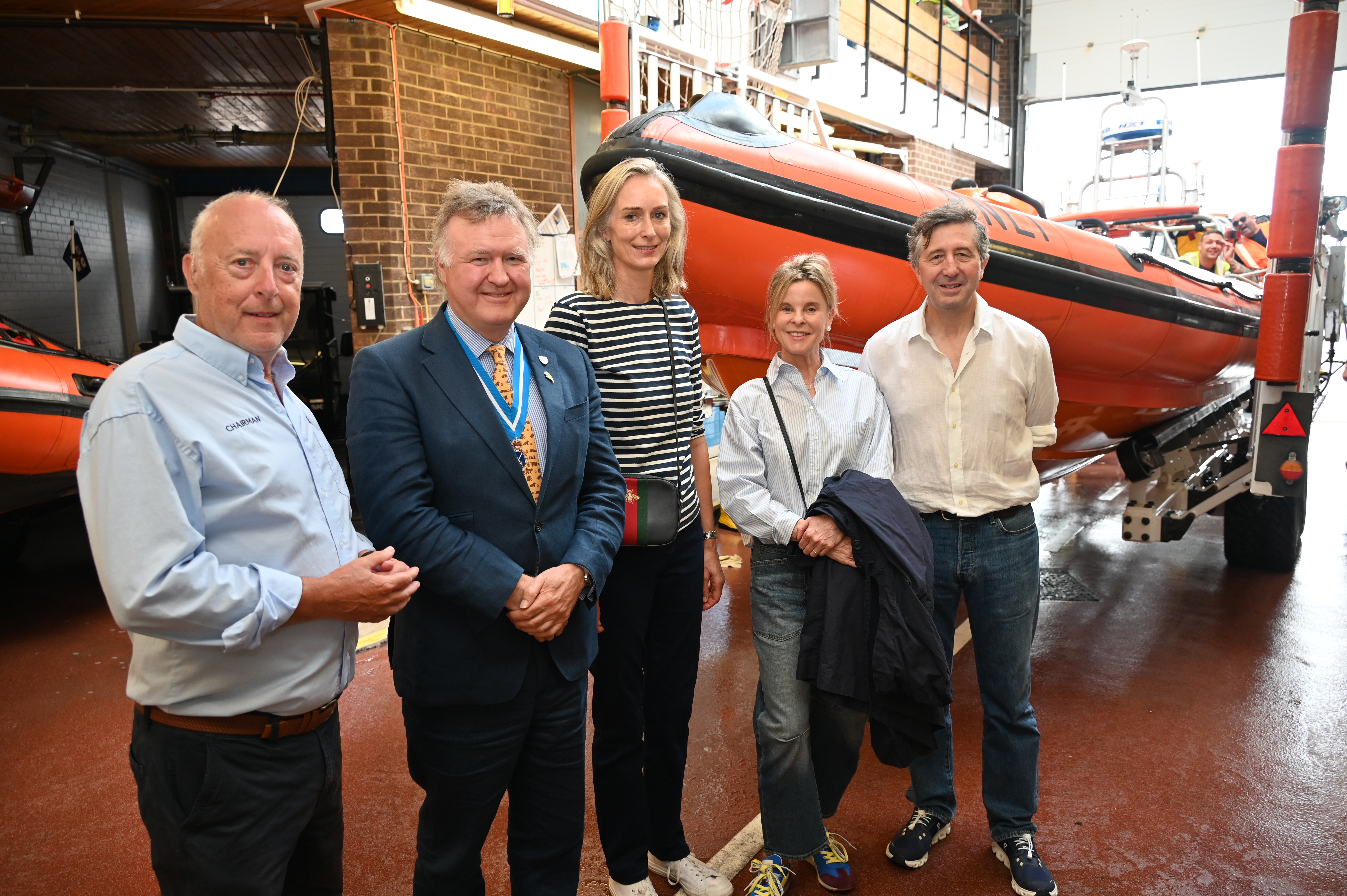 Dave Cocks, Nigel Corner, Harriet and Heather with Robin Dundas, 5th Marquess of Zetland
