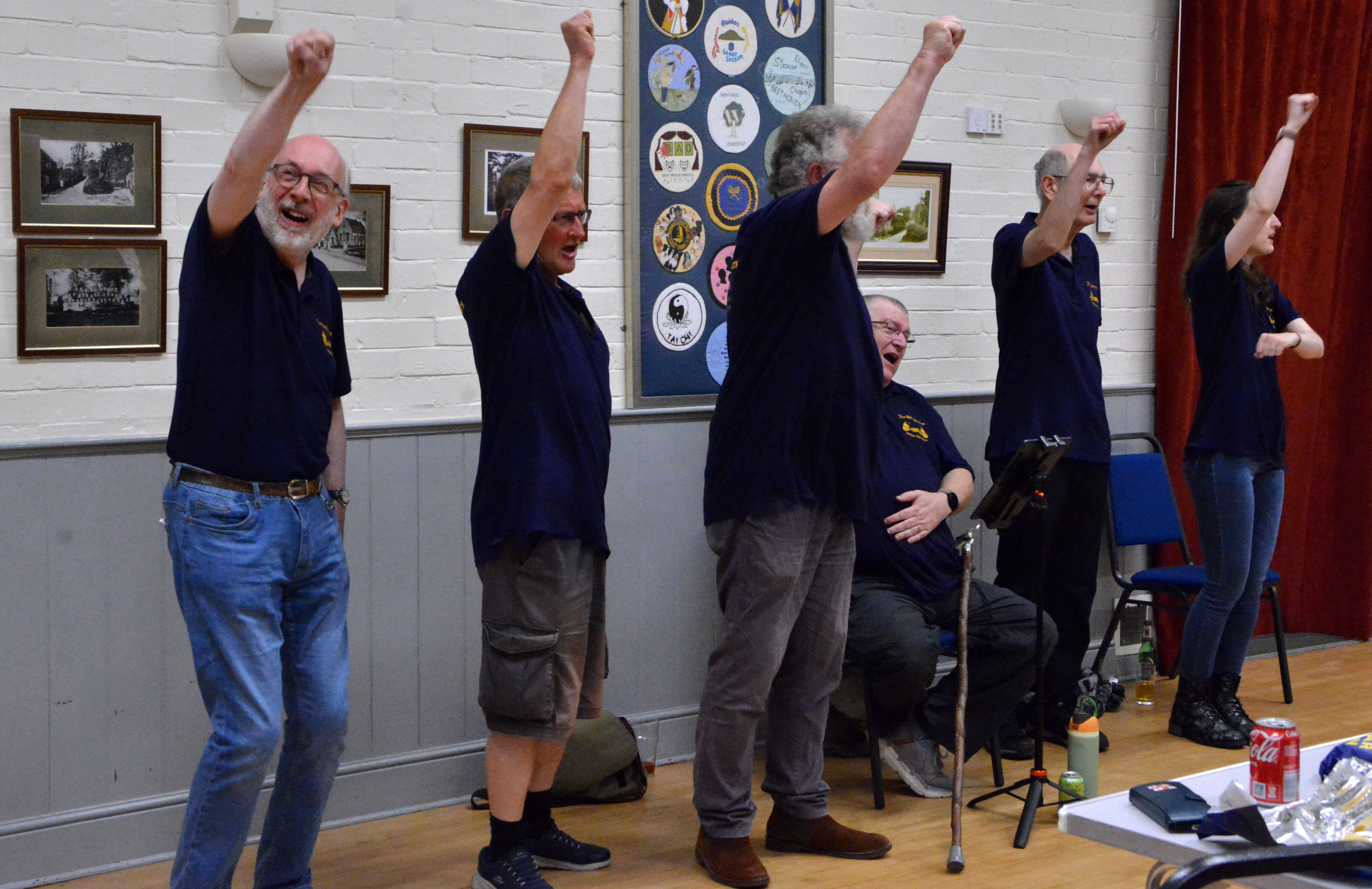 Steepholmers in action during one of their shanties