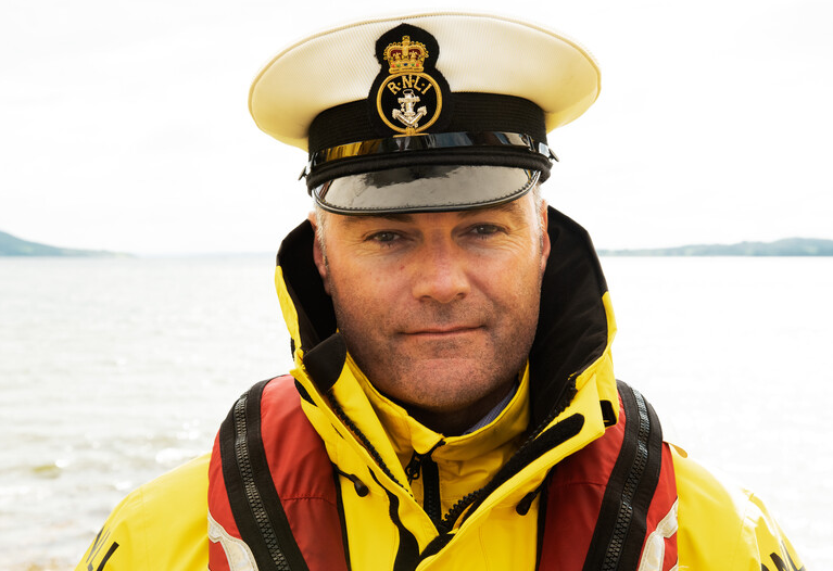Eamonn Mahon in all-weather lifeboat gear