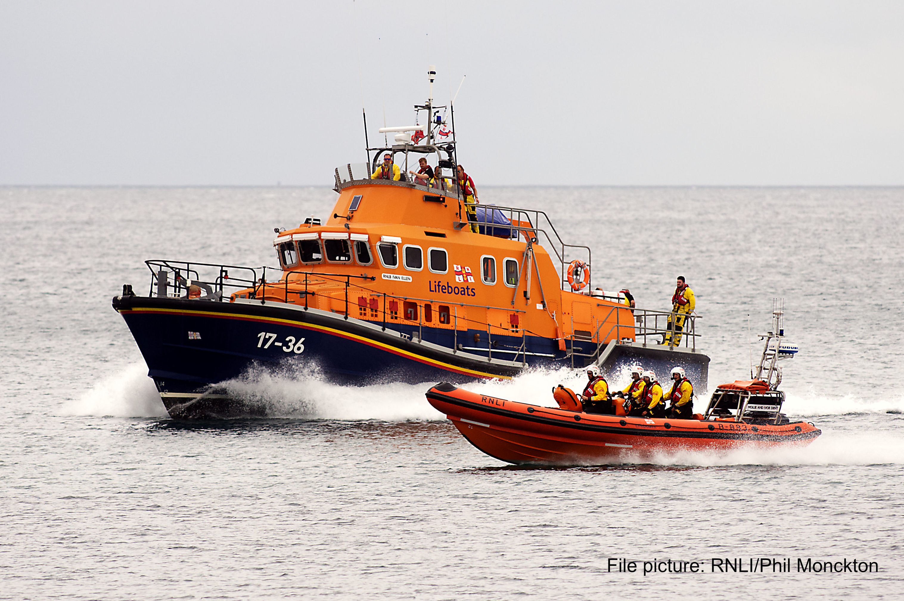 Picture shows two Penlee Lifeboats