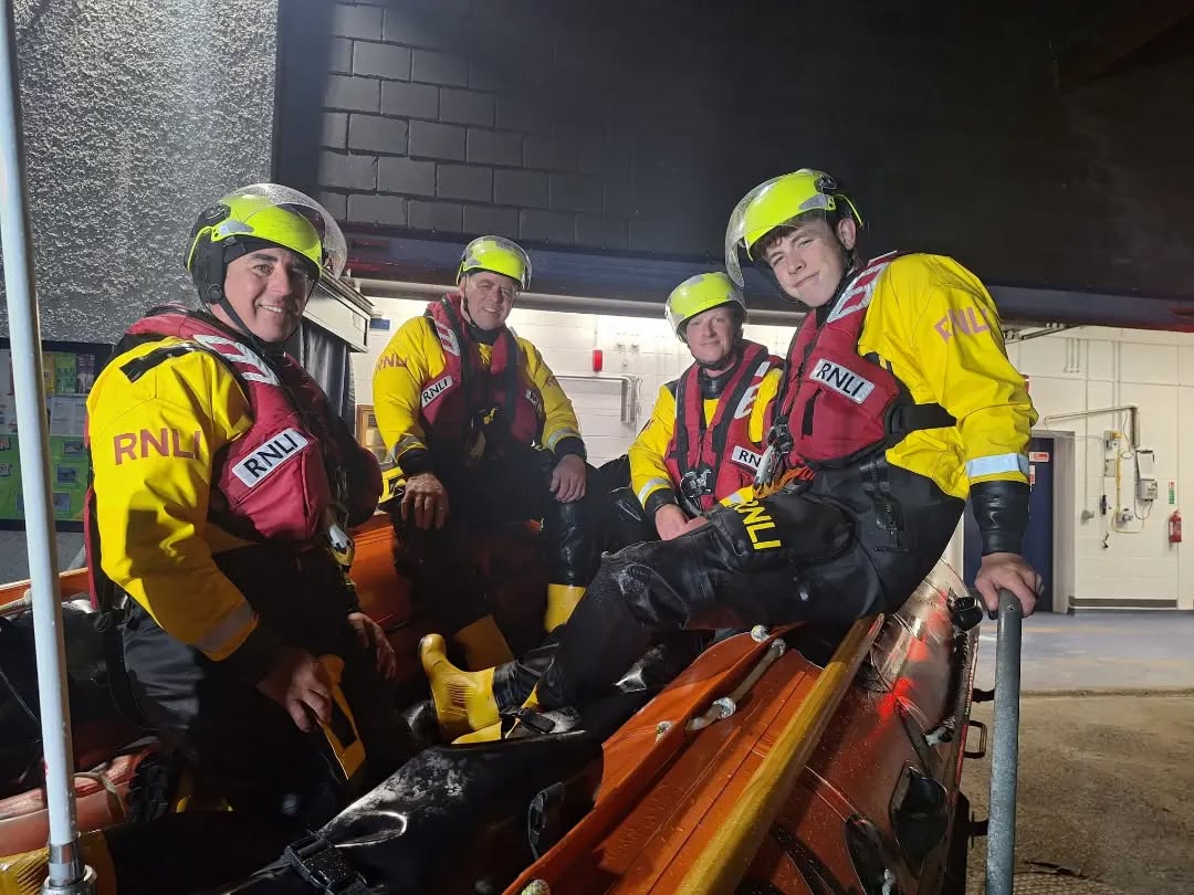 L-R: Dave Tonge (Helm), Jeremy Littlejohns, Alastair Massey and Jay Littlejohns