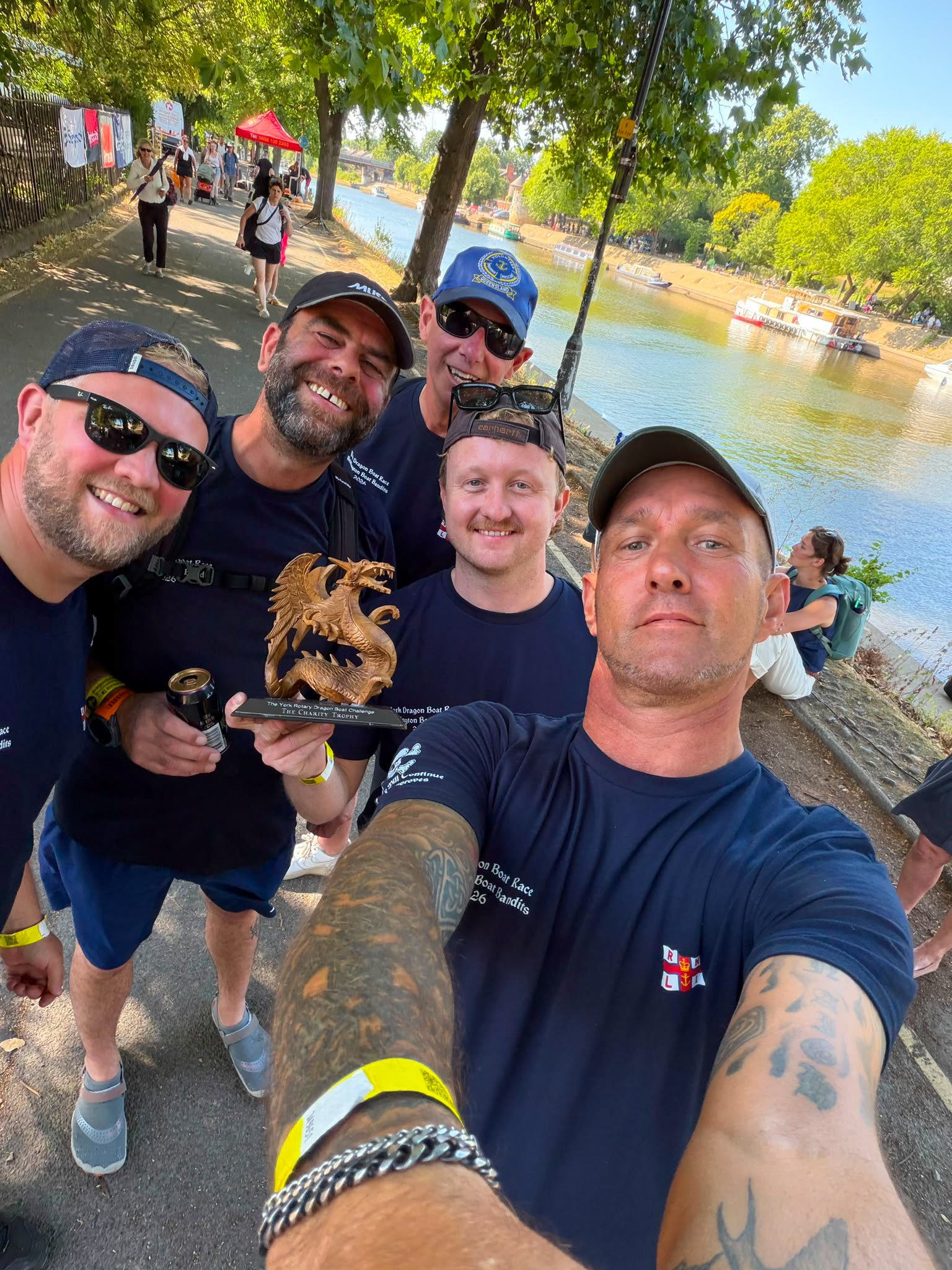 Bridlington RNLI volunteers at the York Dragon Boat Challenge