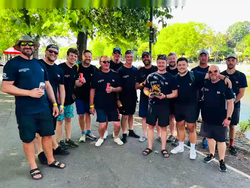 Bridlington RNLI volunteers as 'Bridlington Boat Bandits' at the York Dragon Boat Challenge
