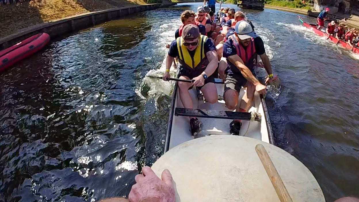 'Bridlington Boat Bandits' in action at the York Dragon Boat Challenge