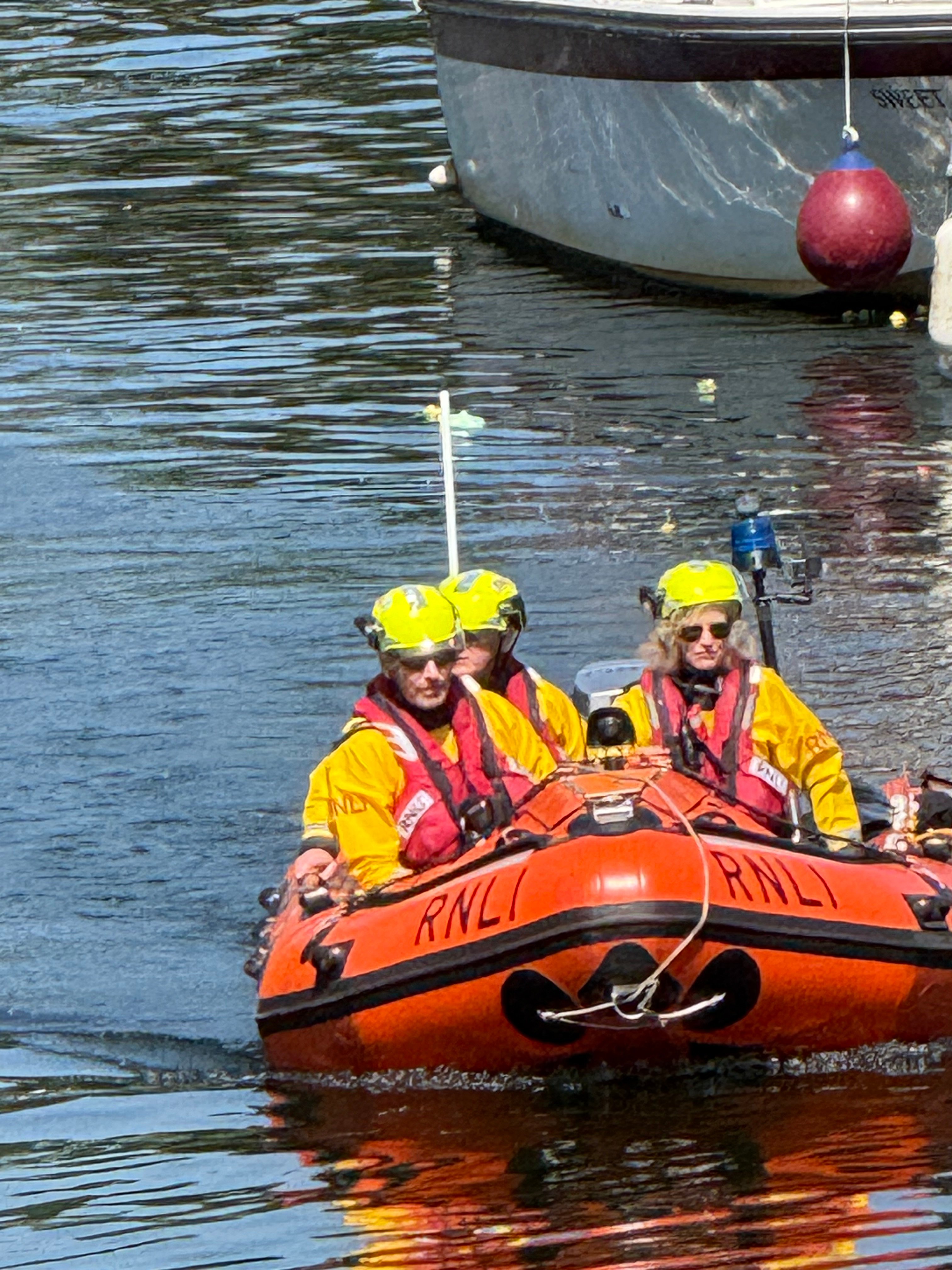 Crew in D class lifeboat