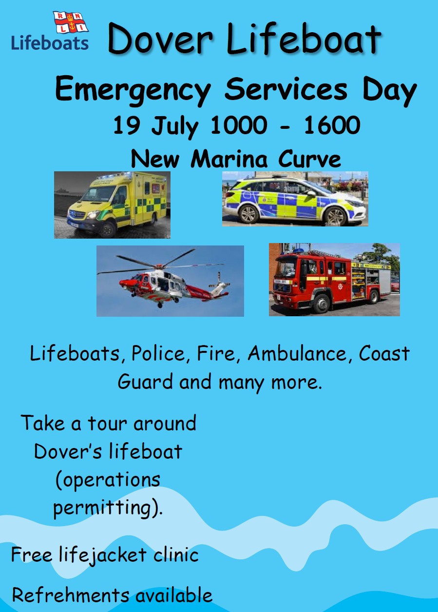 Poster for Dover Emergency Services Day 19 July 2026