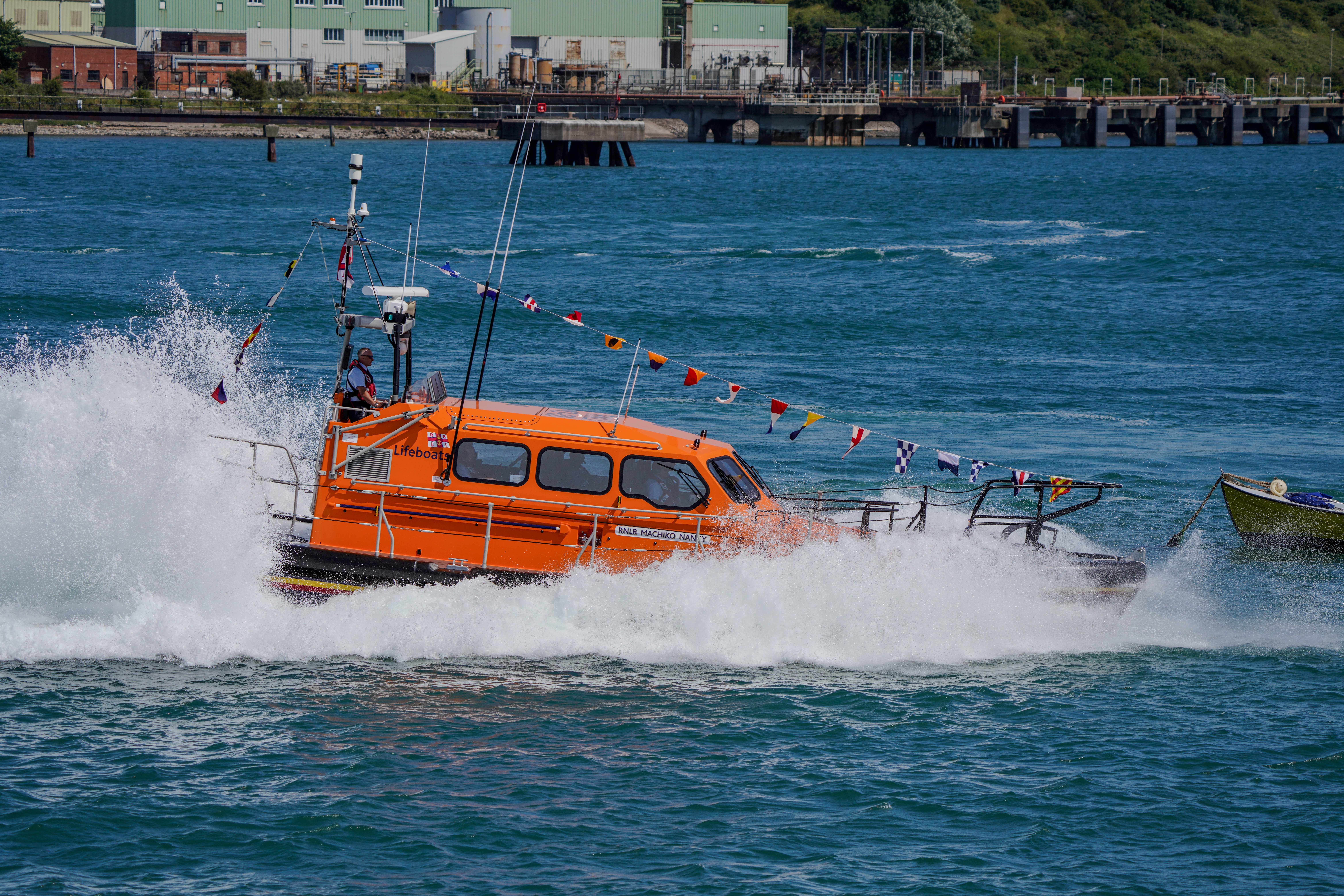 The Shannon class launching after the ceremony at sea