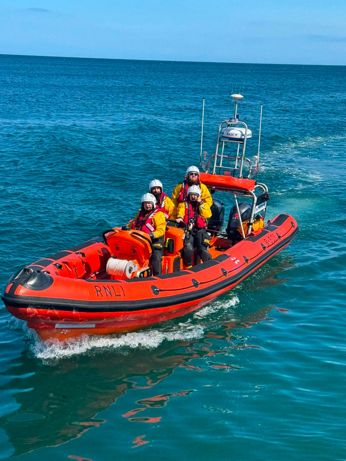 Newcastle RNLI's relief Atlantic 85 class lifeboat at sea