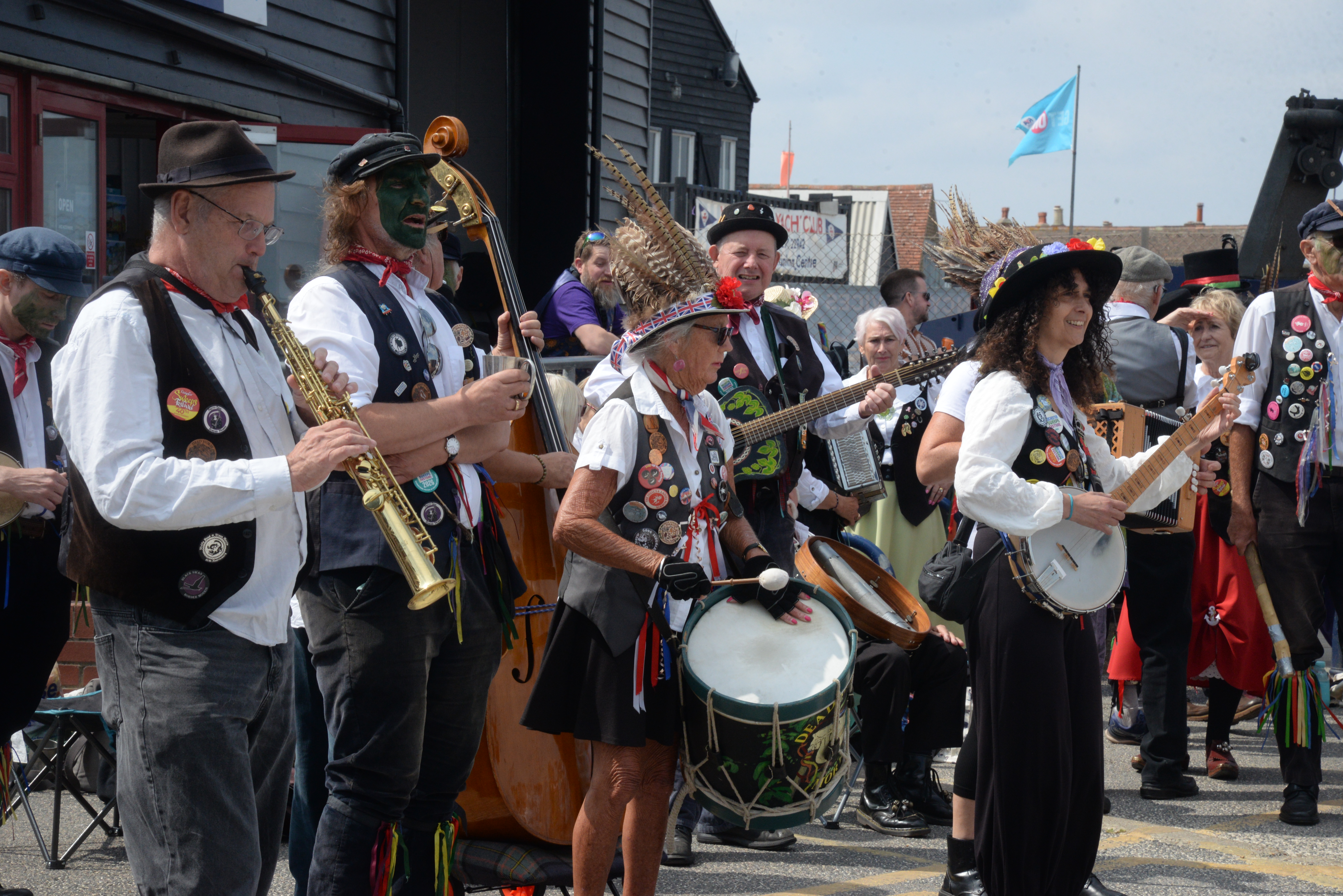 Musicians accompanying the Morris Dancing at Whitstable RNLI on Saturday.