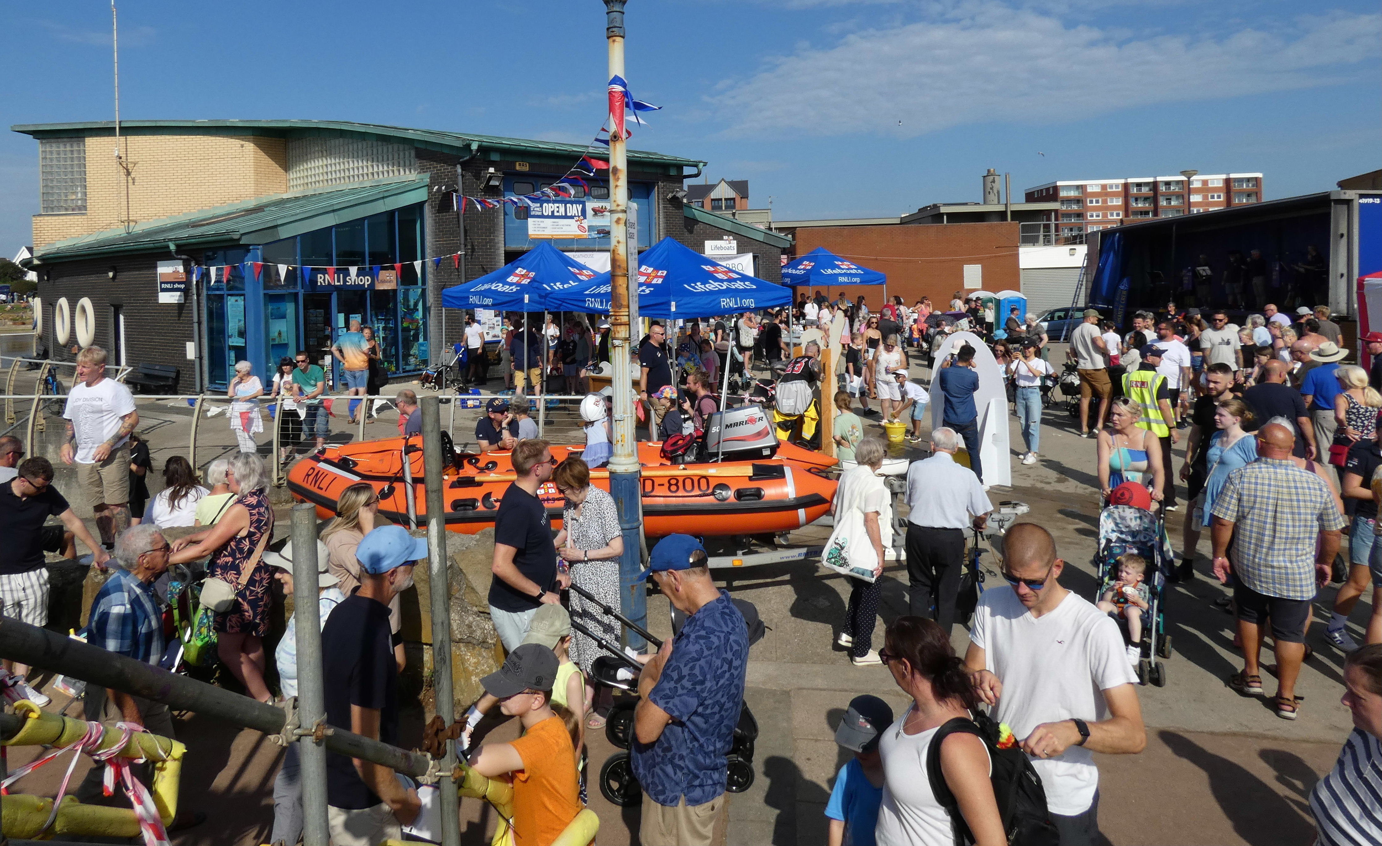 A crowd of people at a Lifeboat Station Open Day