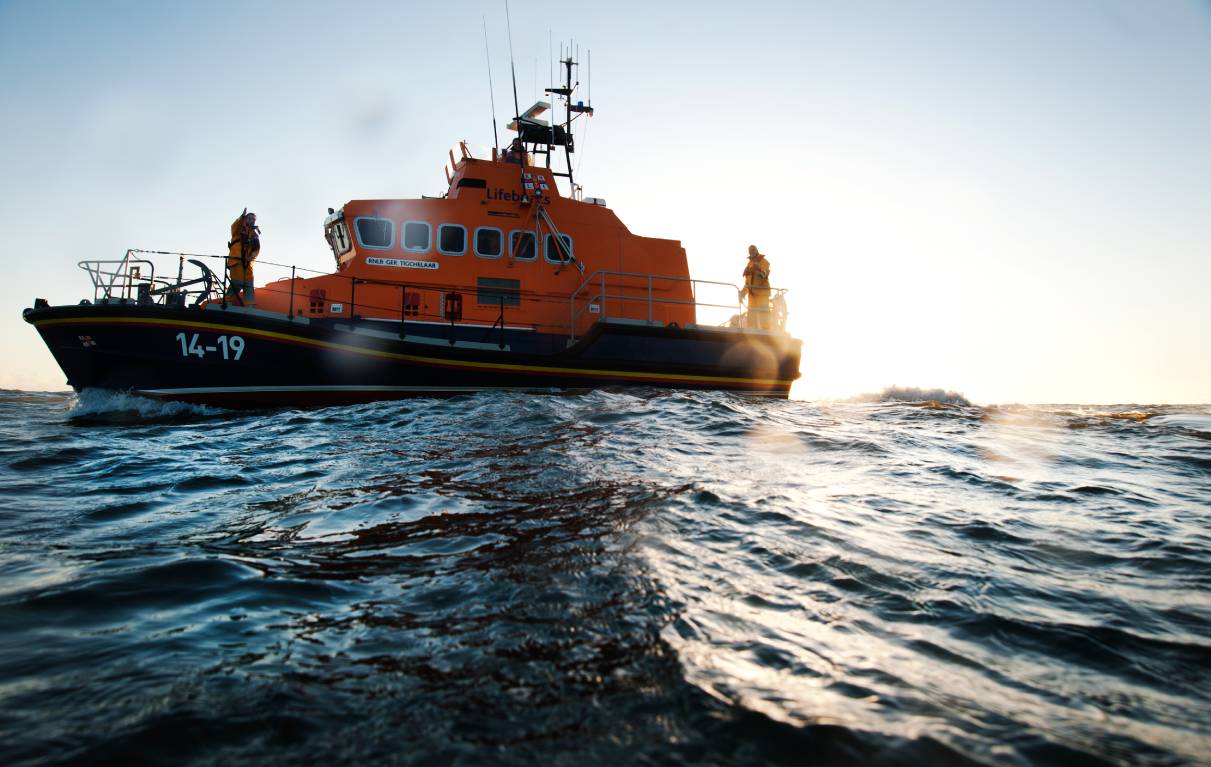Photo of Arklow RNLI's Severn class lifeboat at sea