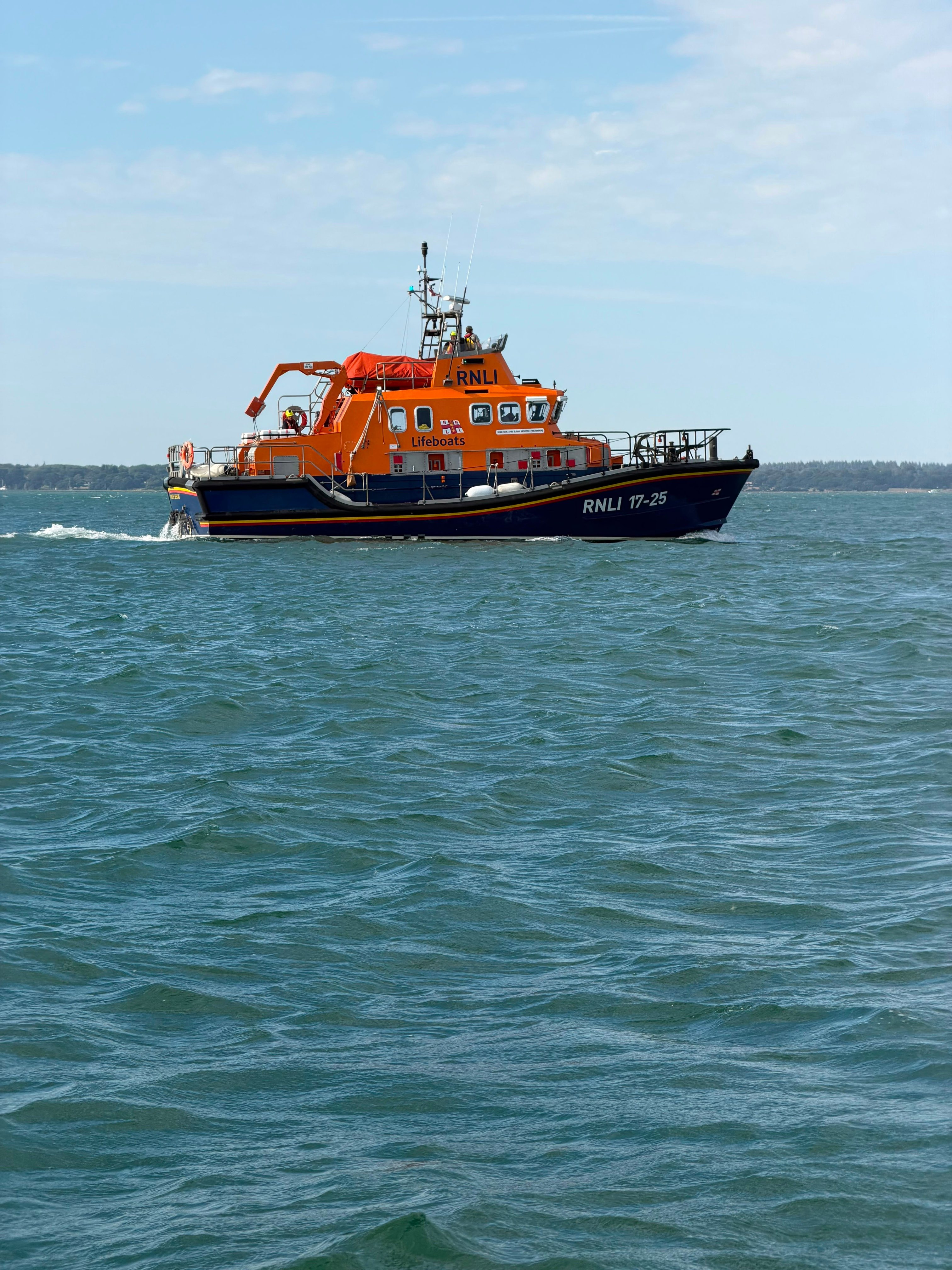 17-25 on passage past the Needles Lighthouse